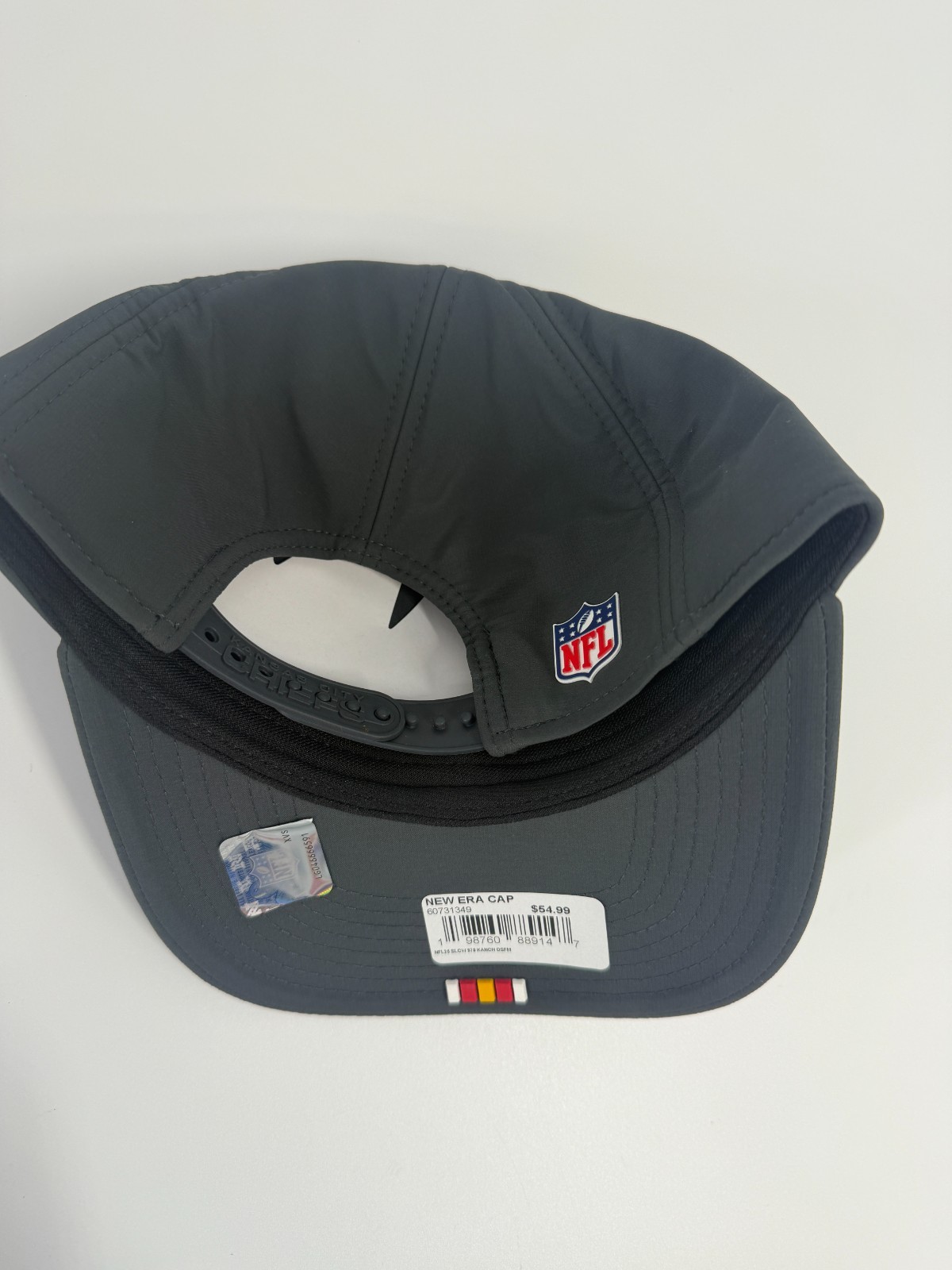 Kansas City Chiefs New Era Charcoal Sideline 9Seventy Adjustable Cap Hat NWT
