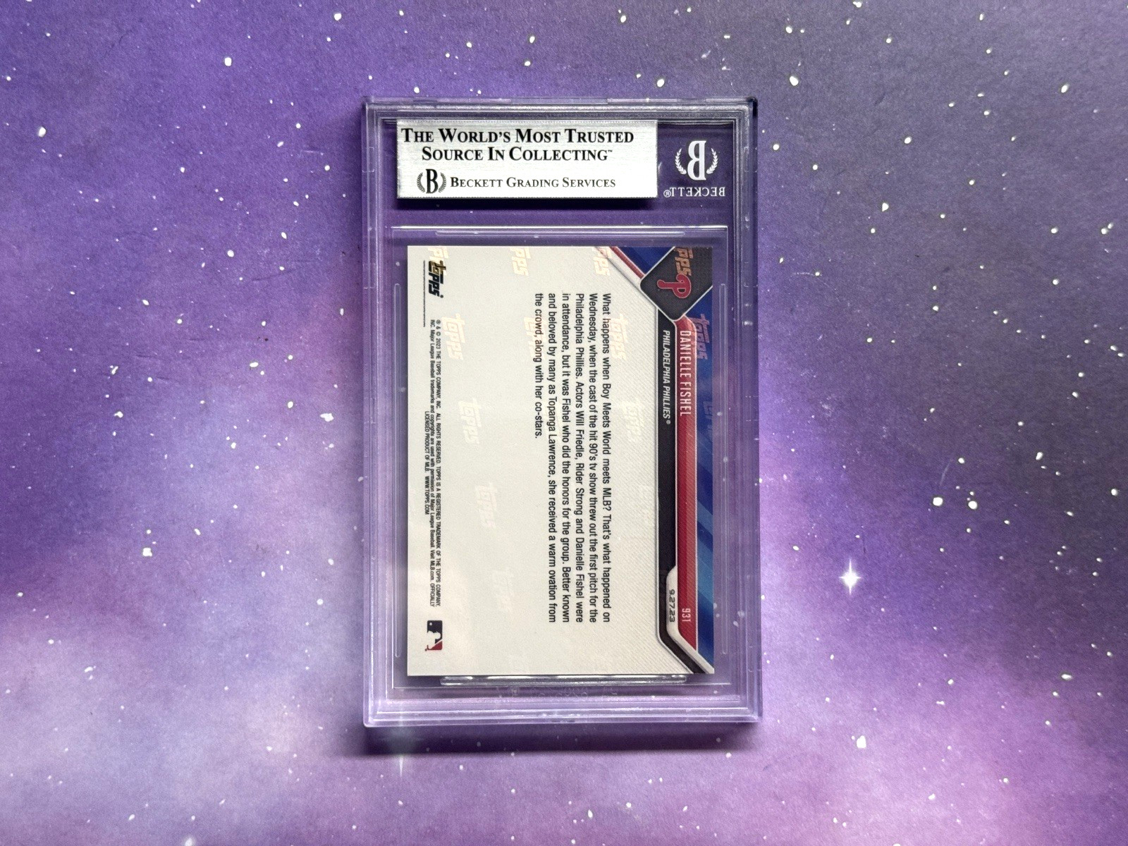 Danielle Fishel Signed Auto BECKETT BAS 2023 Topps Now #931 Boy Meets World