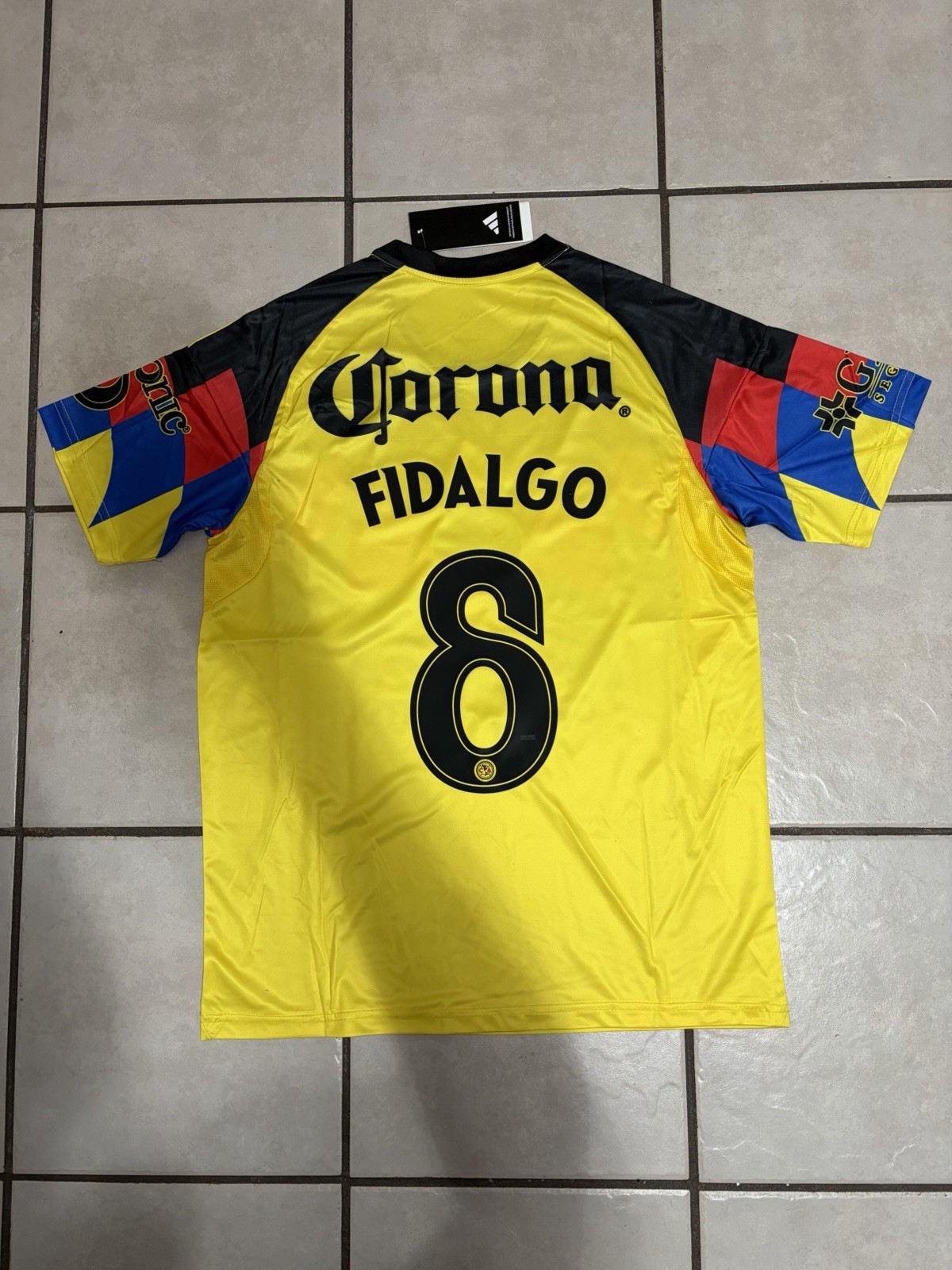 Club America 2025/26 Fidalgo #8 Home Yellow Short Sleeve Jersey