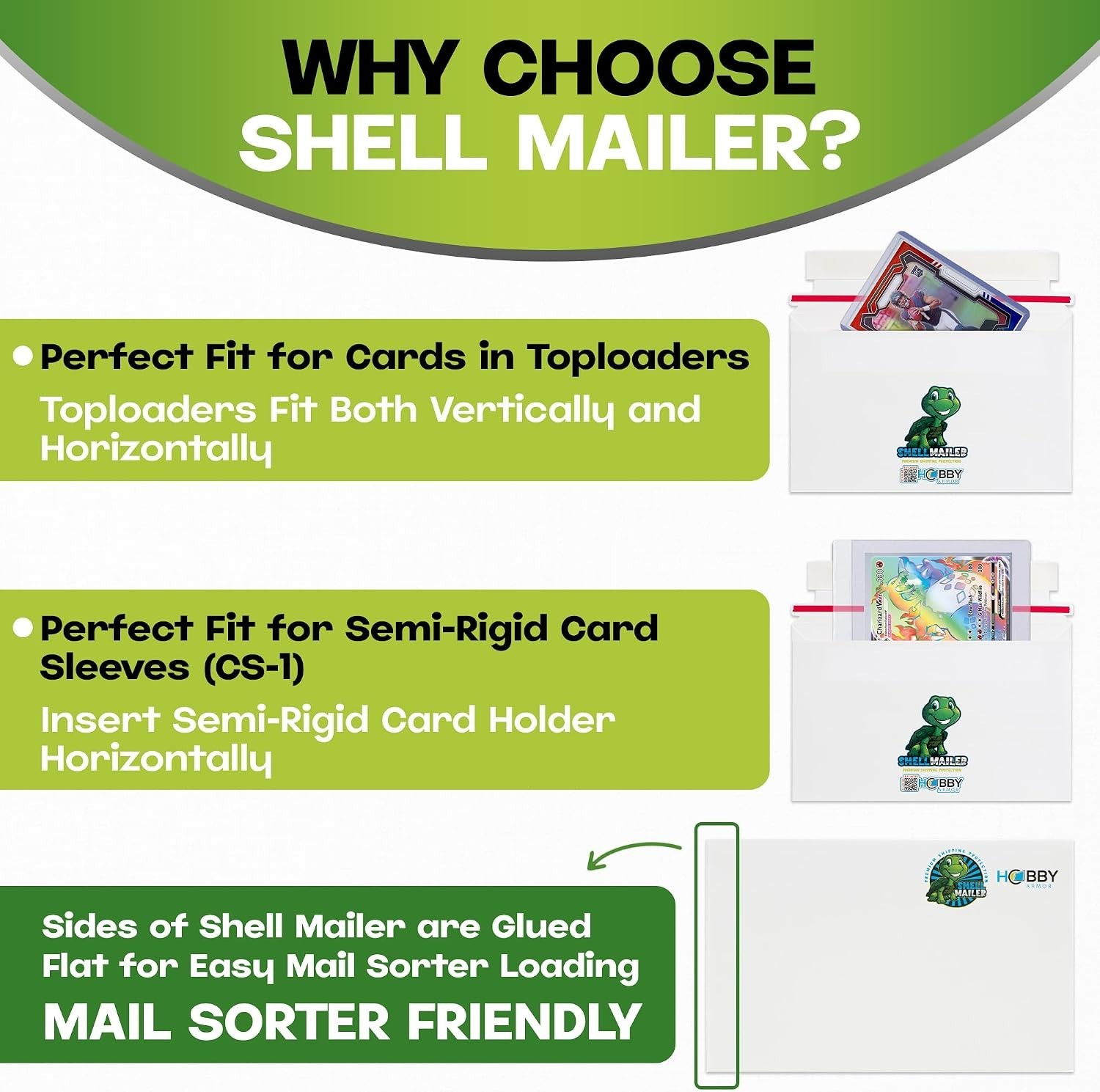 Upgrade Your Shipments! 500 Trading Card Mailers 7×4.35″ Self-Adhesive Protector