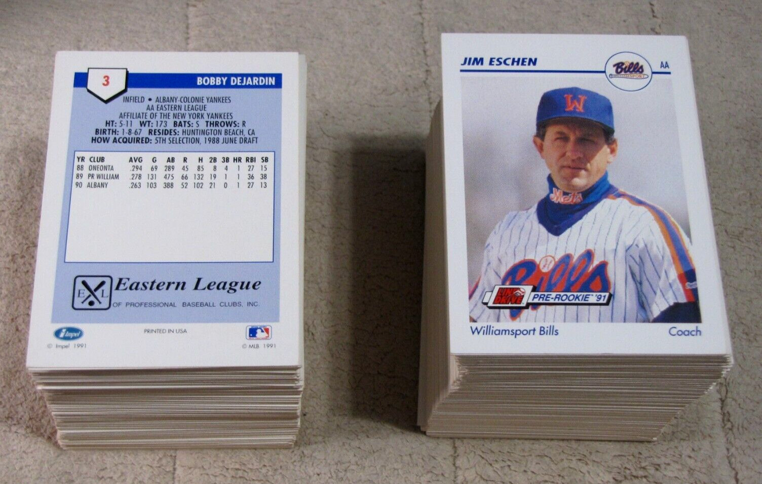 1991 Line Drive AA Minor League Baseball (Cards 351-650) (Pick Choose Complete)