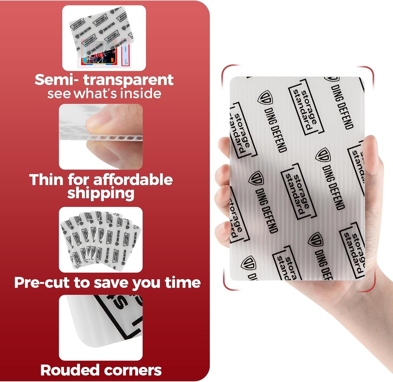 Card Protectors Trading Cards Shipping Supplies, 110-Pack 4” X 6” Graded Card