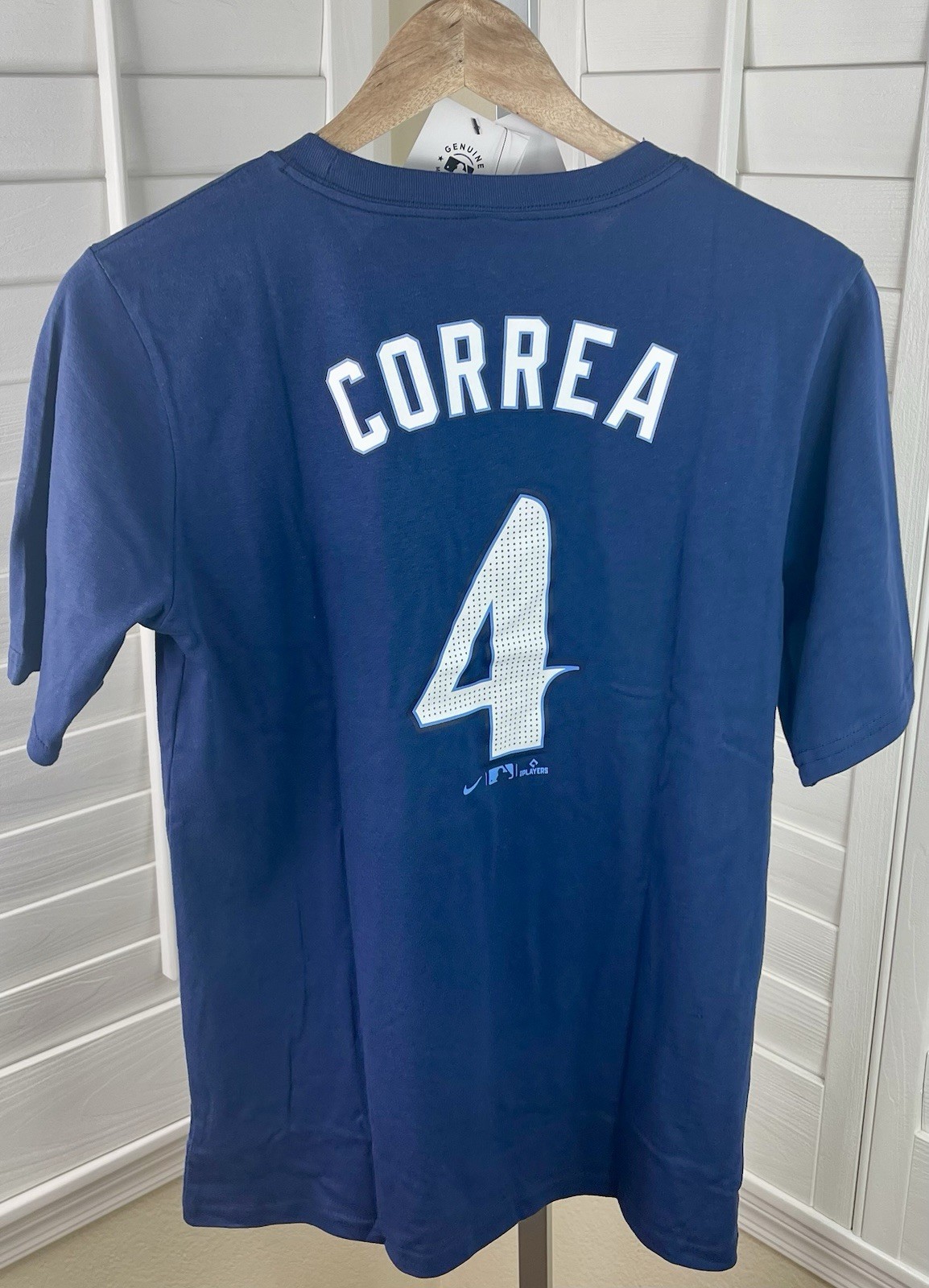 Nike MLB Kansas City Royals City Connect Carlos Correa #4 SS T-Shirt – Youth XL