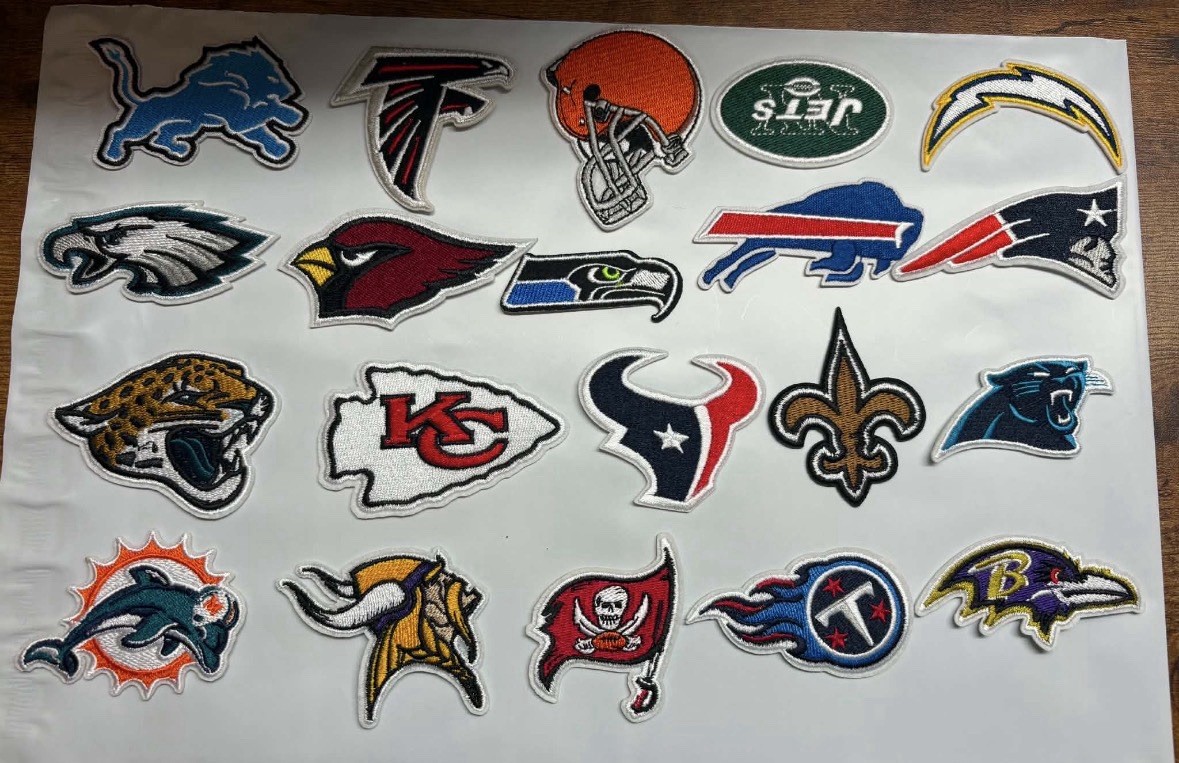 NFL Logo Football 32 Teams iron sew on patch SIZE UP to 3” US STOCK SHIP 1 Day /