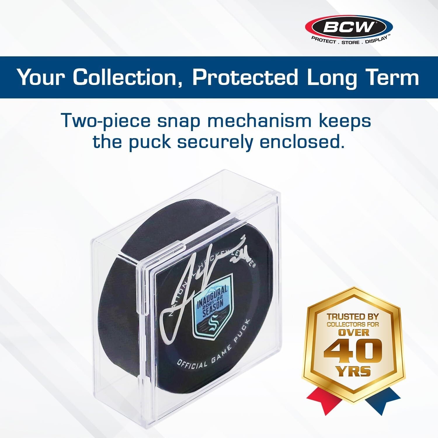 NHL Hockey Puck Holder Display Case Acrylic Square BCW Memorabilia Autograph BOX