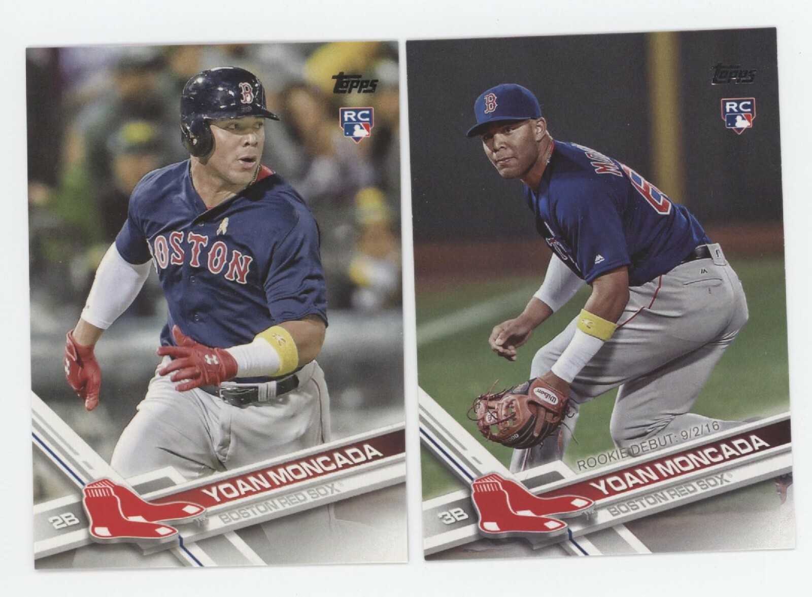 2ct) Yoan Moncada 2017 Topps Series 1 #210 /Update #US125 Rookie Card WHITE SOX