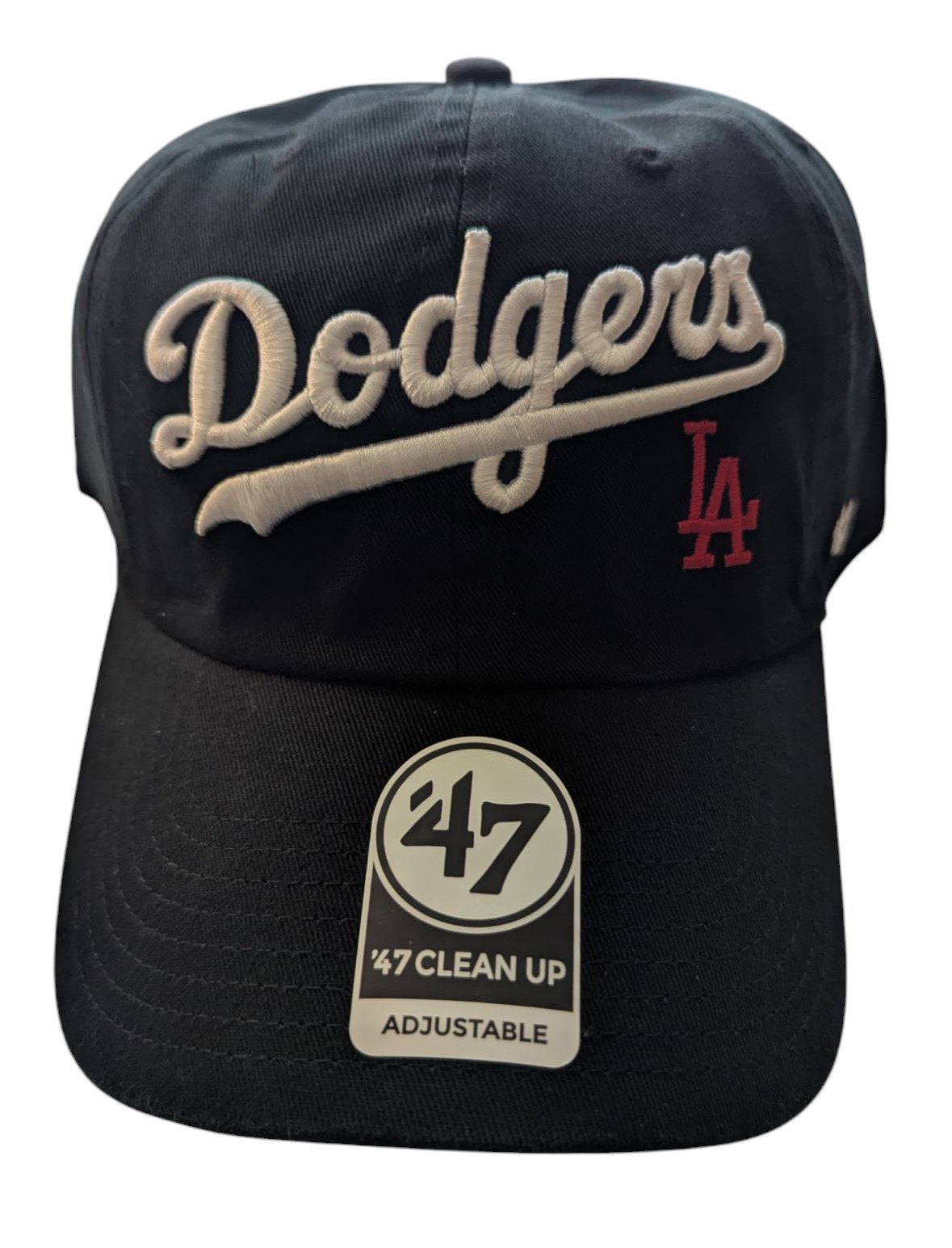 ’47 Brand Los Angeles LA Dodgers Script Clean up Hat Cap OSF Headwear Black