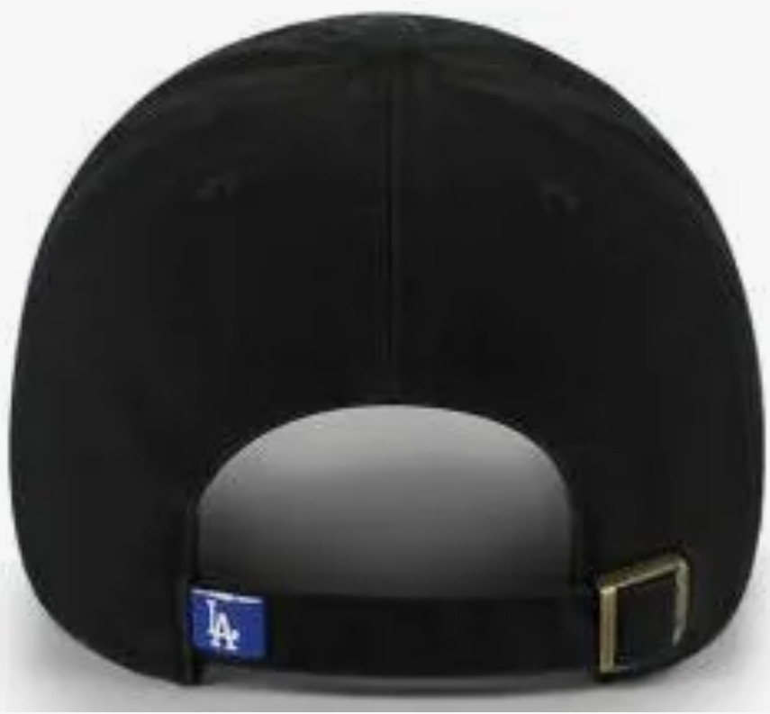’47 Brand Los Angeles LA Dodgers Script Clean up Hat Cap OSF Headwear Black