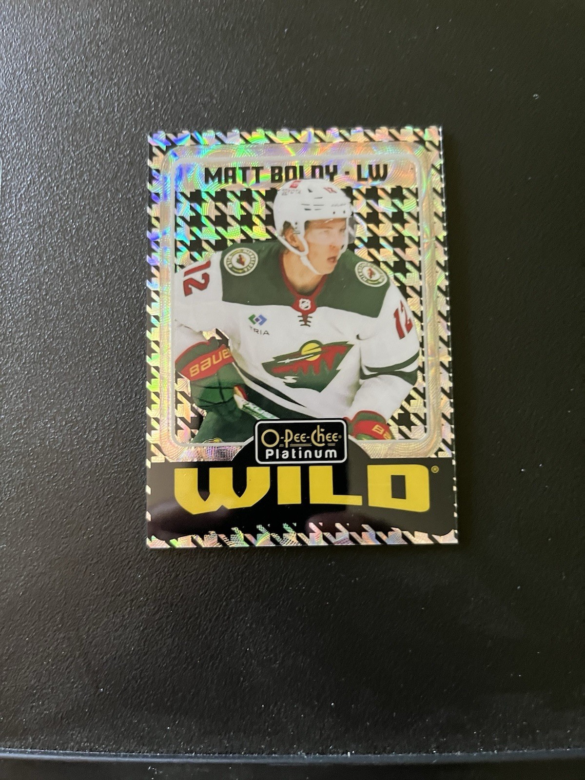 2024-25 O-Pee-Chee Platinum – Retro Matt Boldy #R36 Houndstooth /15