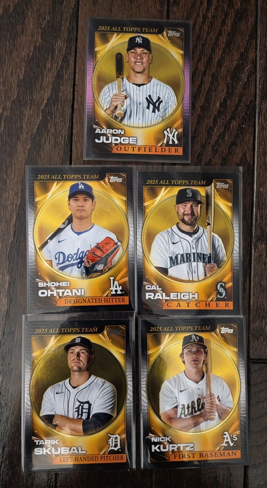 2026 TOPPS 2025 ALL TOPPS TEAM LOT (5) OHTANI JUDGE PURPLE SKUBAL KURTZ RC