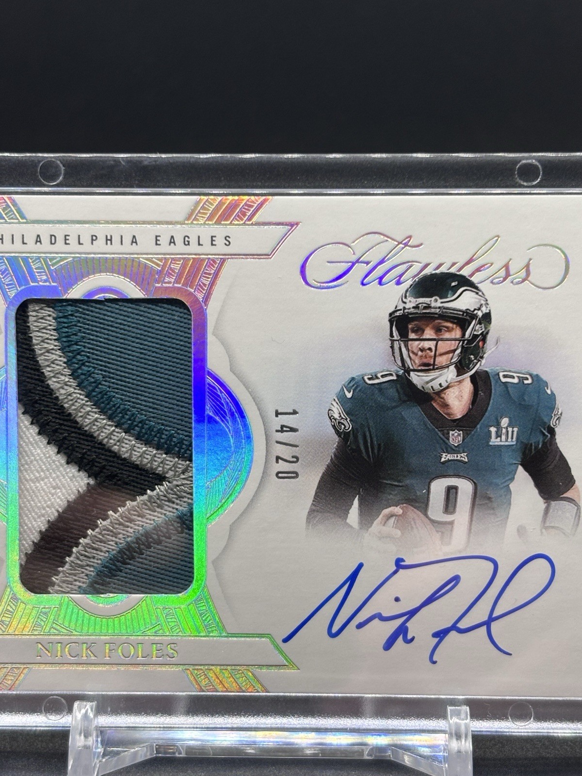 2025 Panini Flawless Nick Foles Silver Patch Auto /20 #PA-NFS