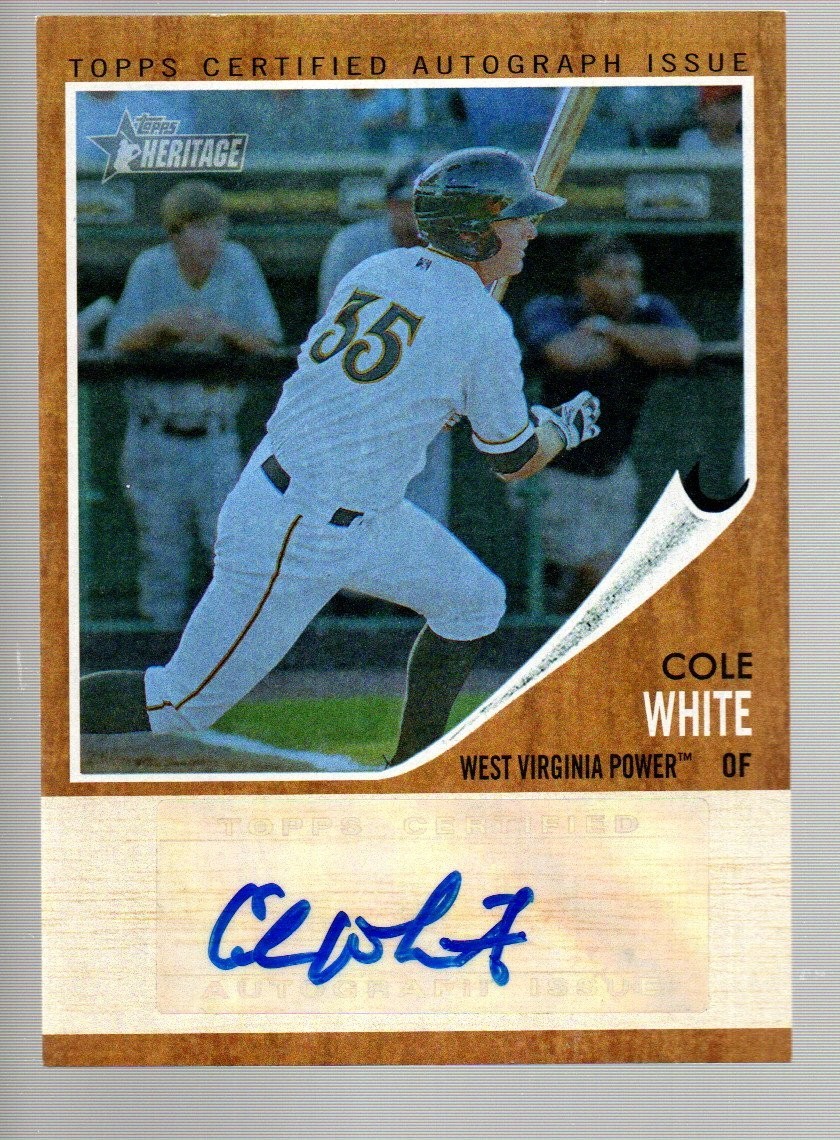 2011 Topps Heritage Minors Real One Autographs Blue Tint #CW Cole White 95/99