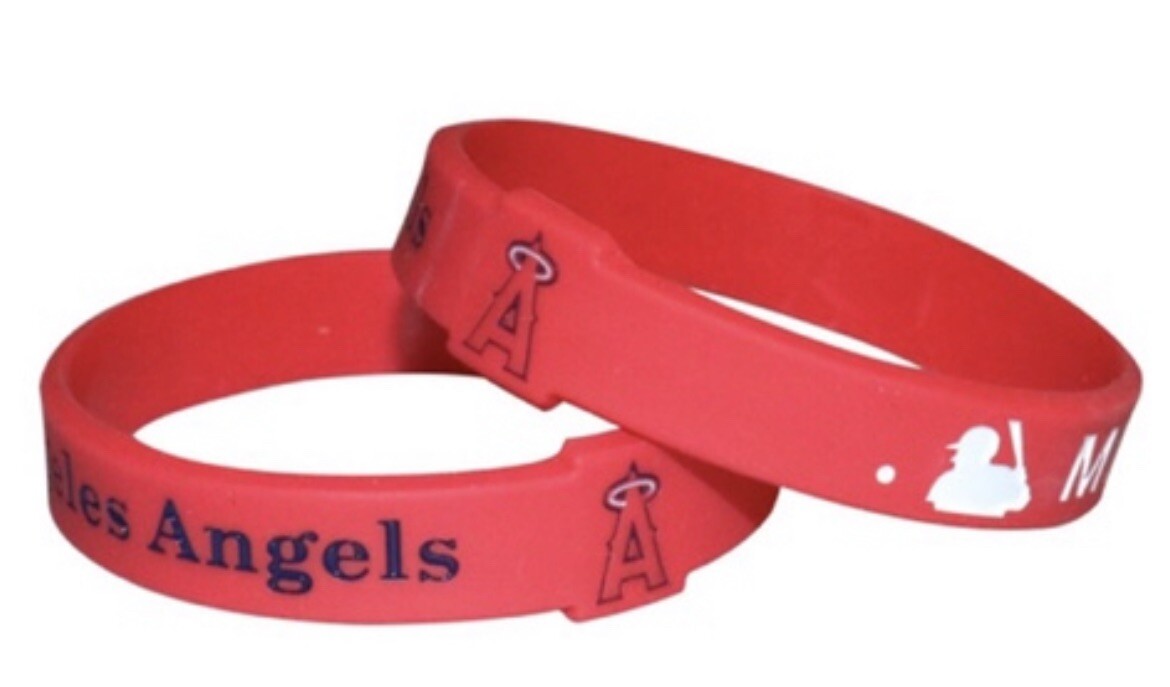 MLB Silicone Bracelet Wristband Yankees Red Sox Angels Dodgers