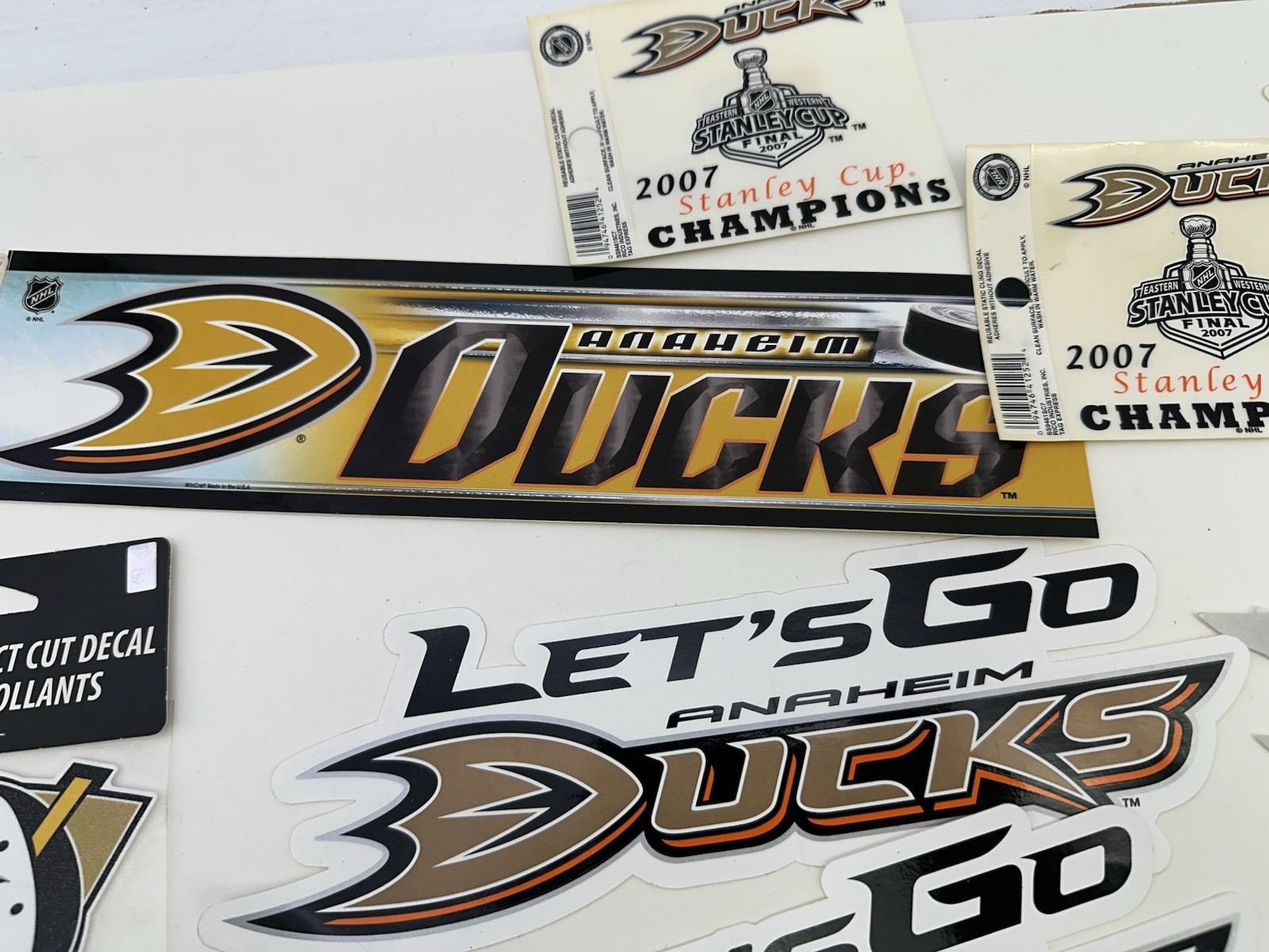 42pc Lot Anaheim Ducks – NHL Hockey Decals/ Stickers Large Lot 2007 Stanley Cup