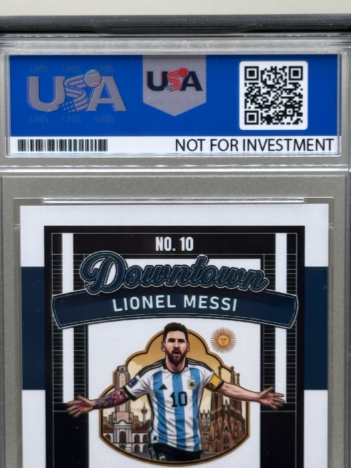Downtown Custom Handmade Lionel Messi Argentina Card Fan Art USA Slab 1/6