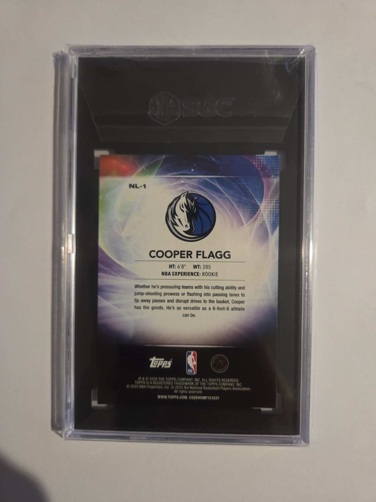 2025-26 Topps – No Limit Cooper Flagg #NL-1 Rainbow Foilboard (RC) SGC 9.5