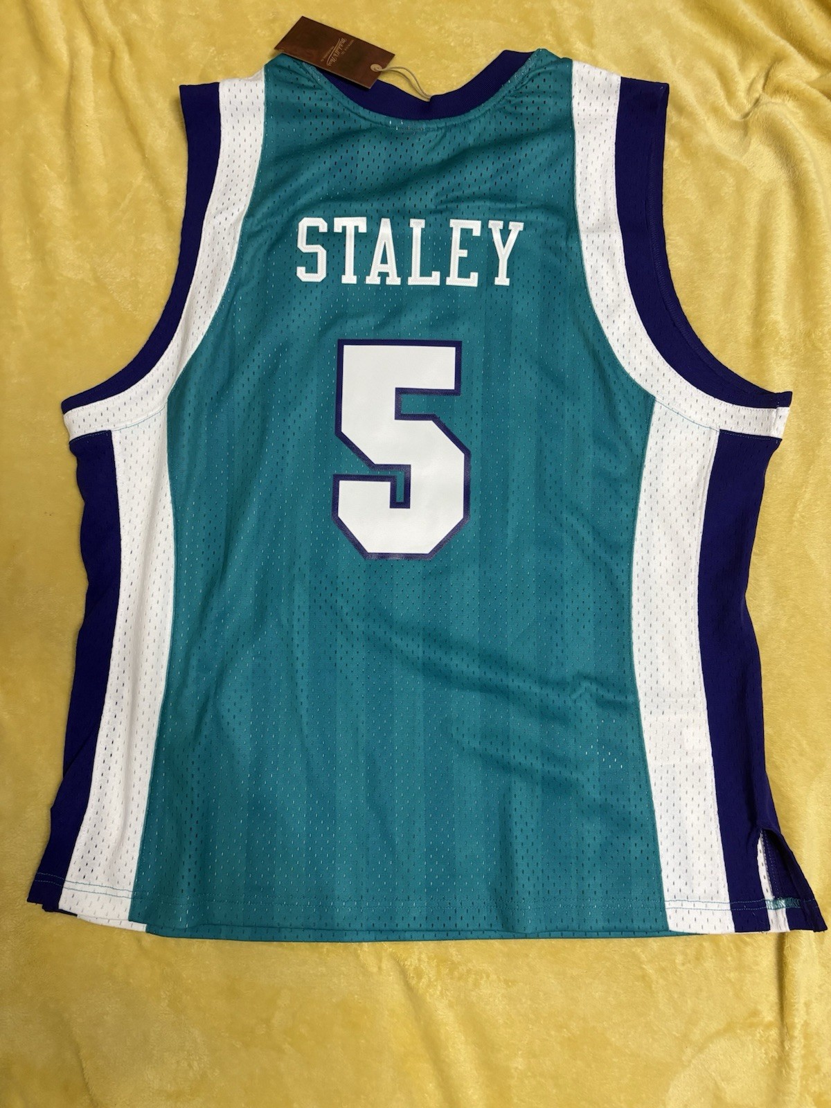 Charlotte Sting Dawn Staley #5 Mitchell & Ness Unisex Teal 2001 WNBA Jersey
