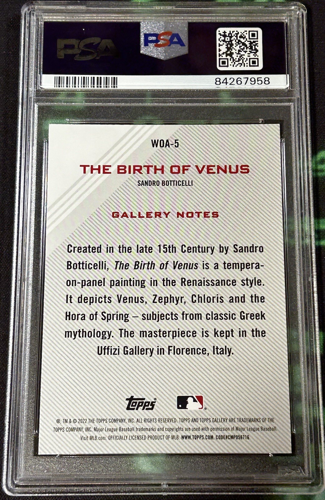 🔥2022 Topps Gallery The Birth Of Venus RC SSP Work of Art WOA-5 PSA 10 Pop 6🔥