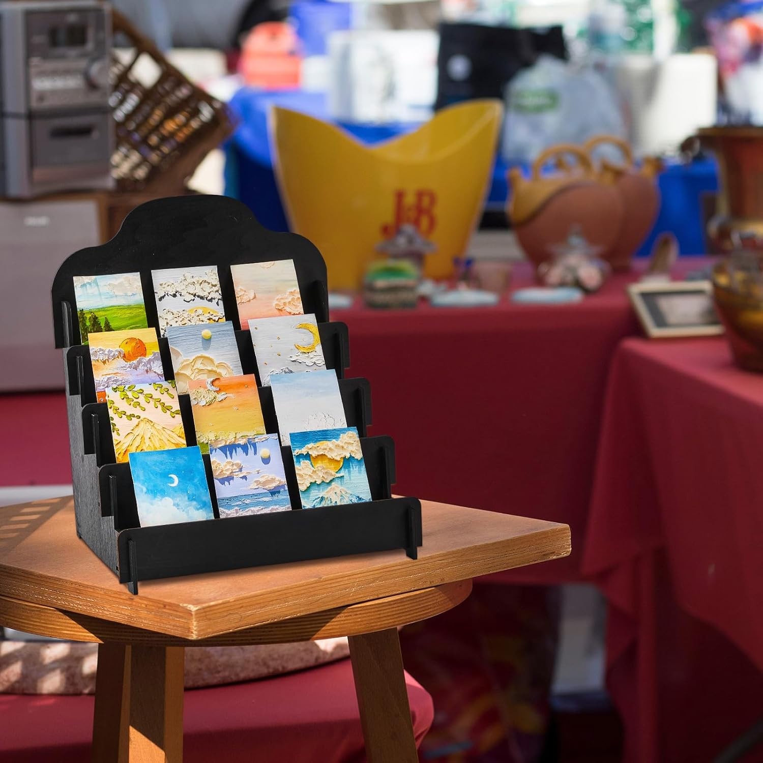 Greeting Card Display Stand Holder for Retail Stores, Postcards, Stickers Rack