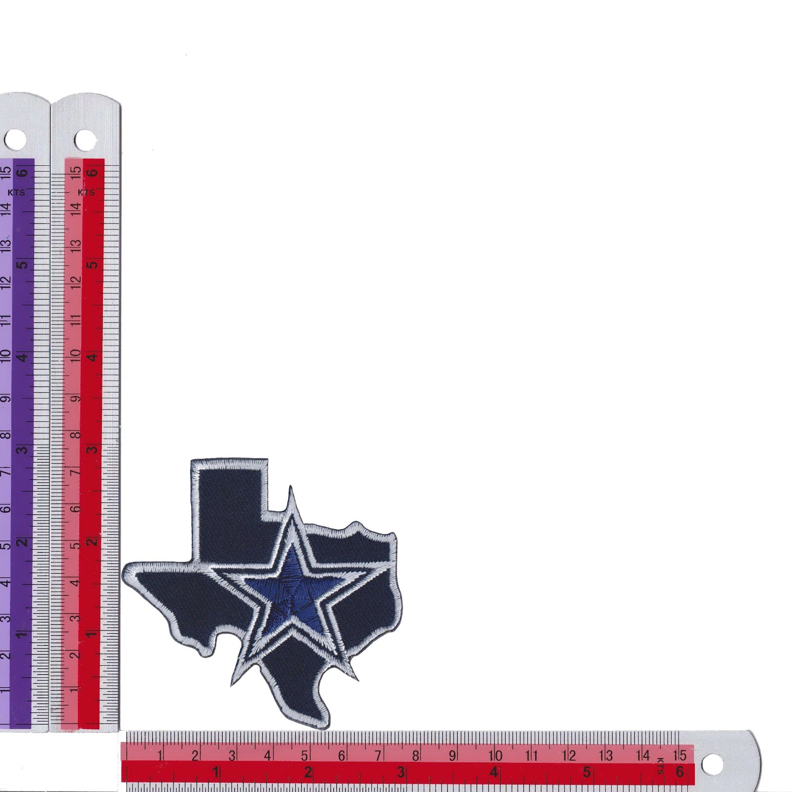 10 pcs Dallas Cowboys Texas Map Logo Size 3.0 in x 2.8 in Sew Iron On Patches