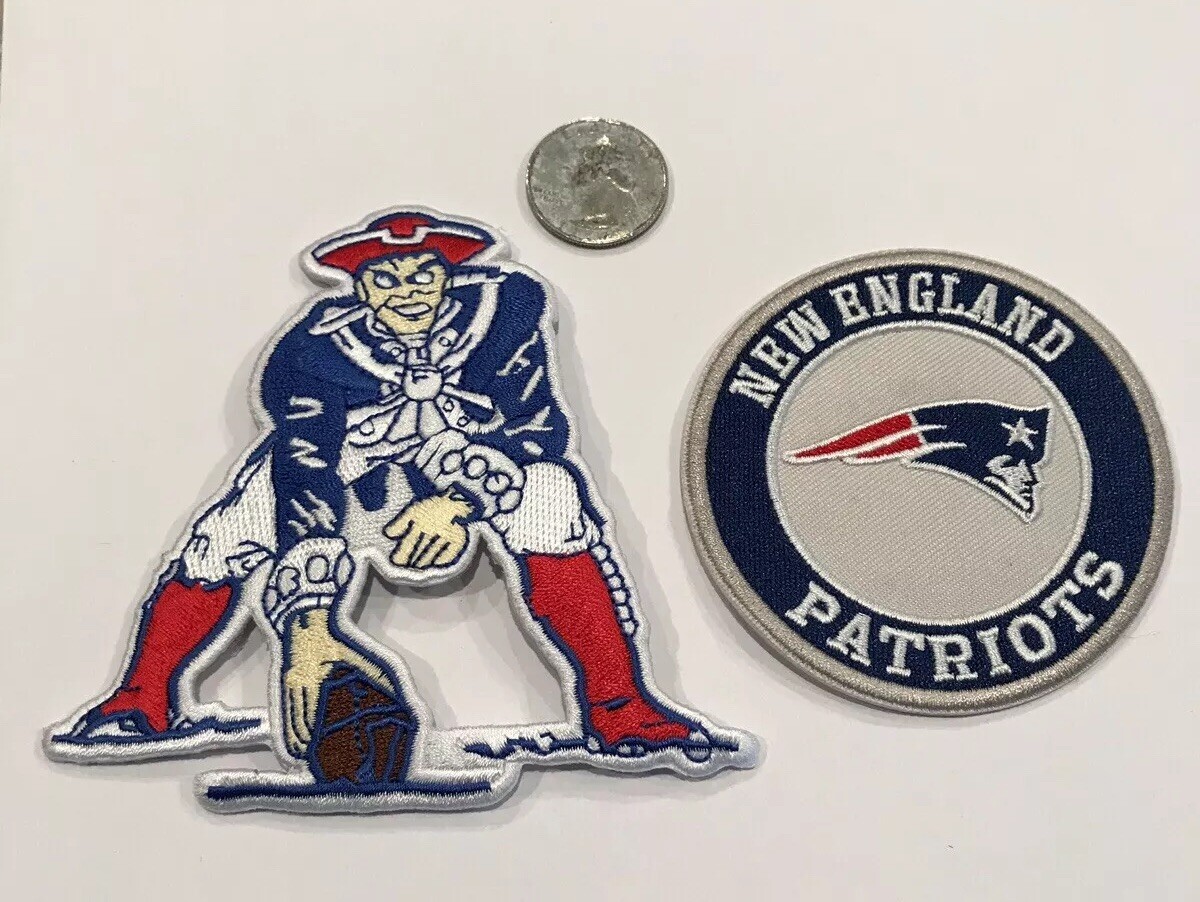 (2)-NEW ENGLAND PATRIOTS EMBROIDERED IRON On PATCHES. AWESOME! 3”x 3” & 4”x 4”