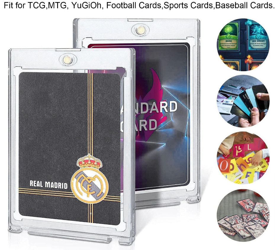 30 Pack Magnetic Trading Sports Card Holders 35pt One-Touch Hard UV Protection