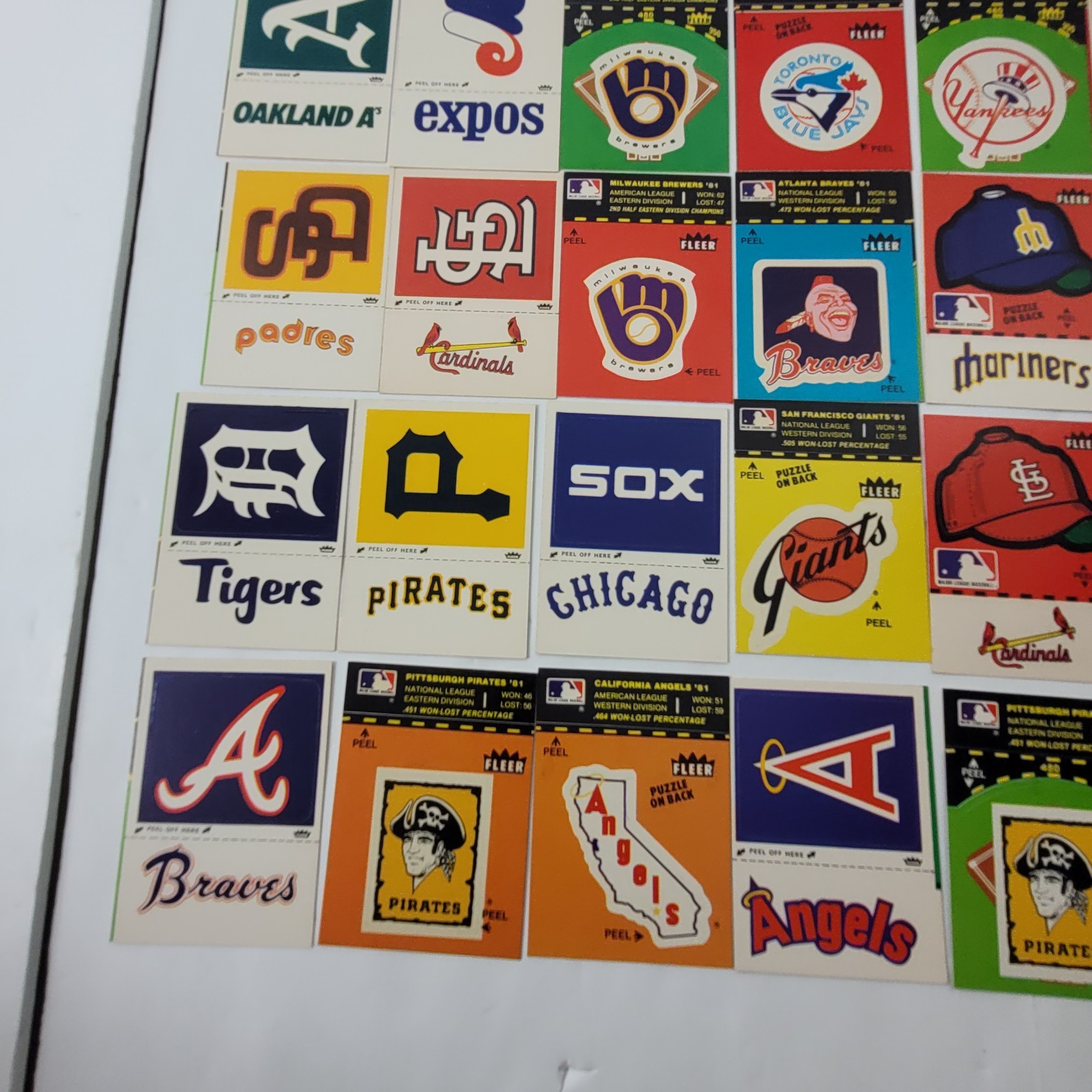 1981 Fleer Baseball Sticker Puzzle AL/NL All Star Game Complete 32 Piece