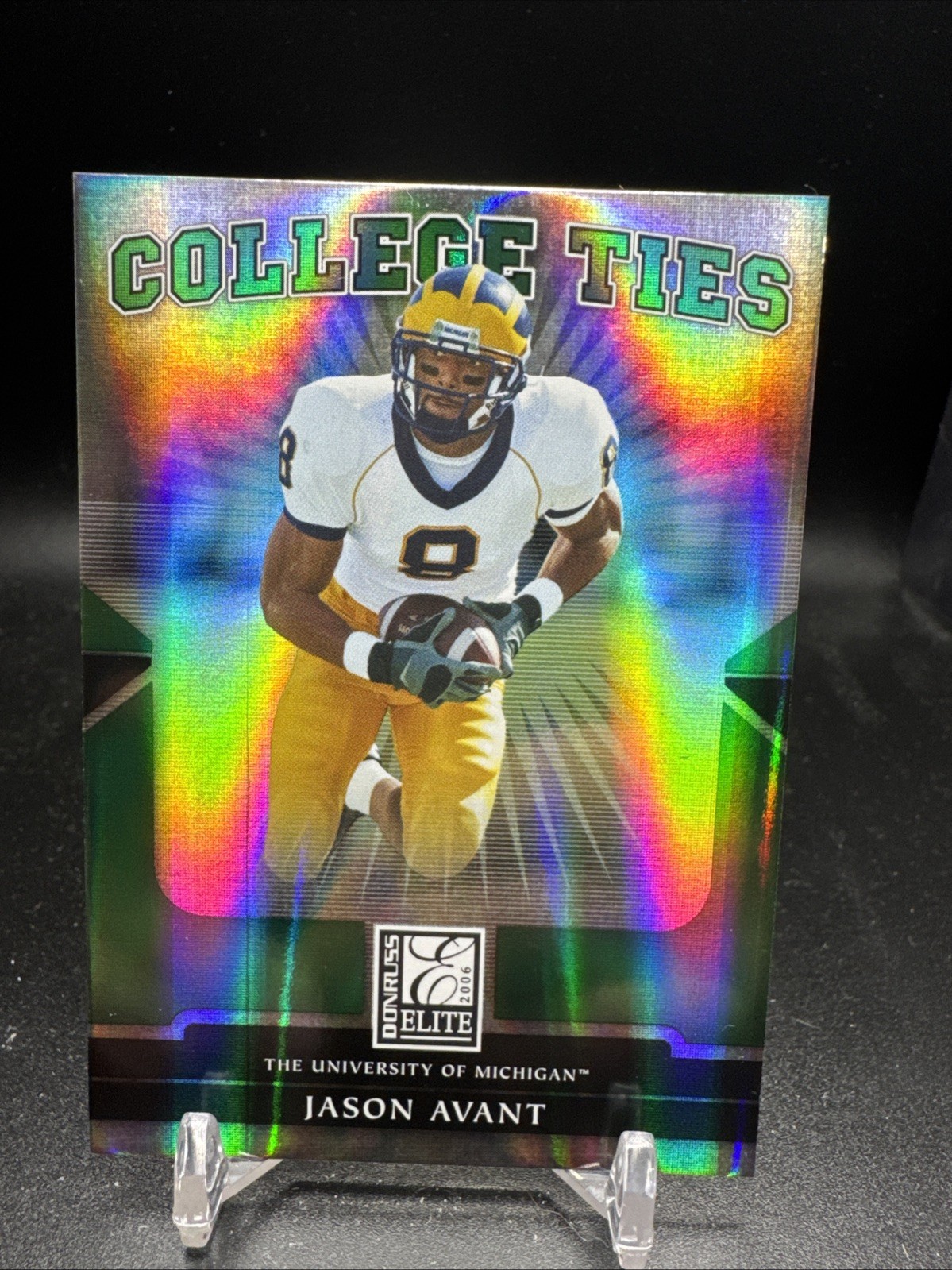 2005 Donruss Elite College Ties /1000 CT-17 Jason Avant Michigan