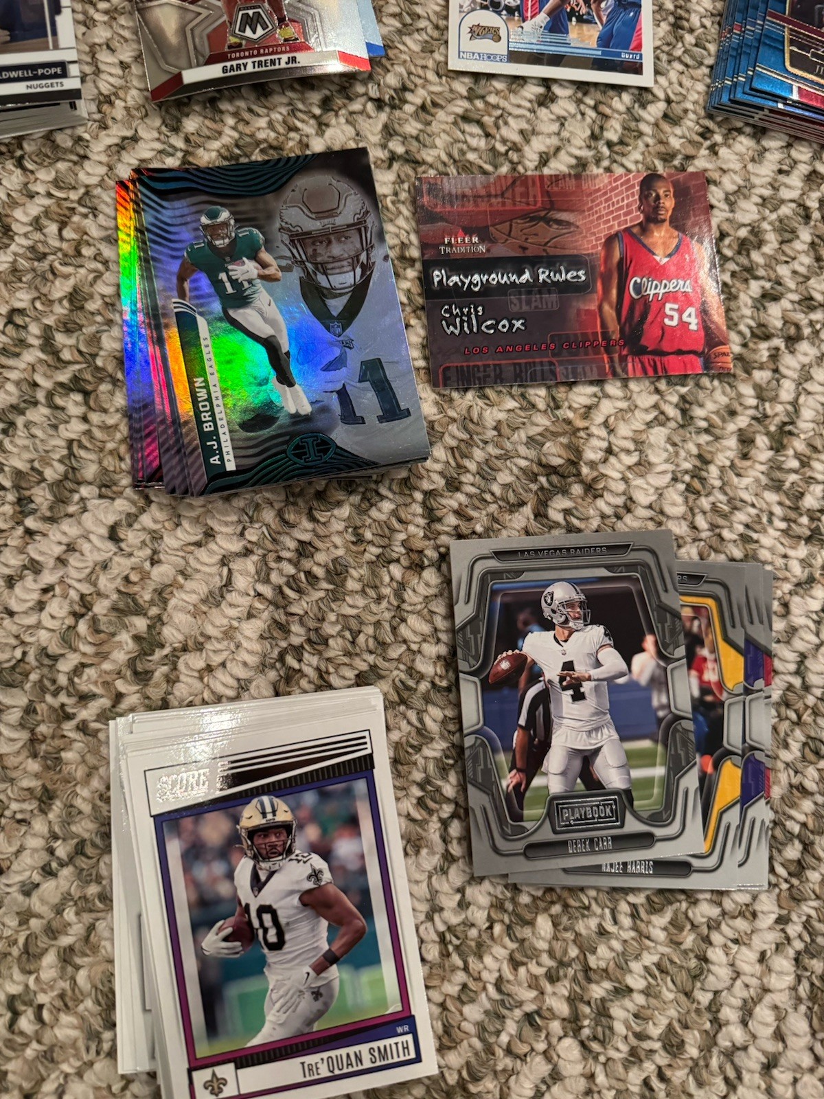 Various NBA NFL Sports Trading Card Lot Basketball Football