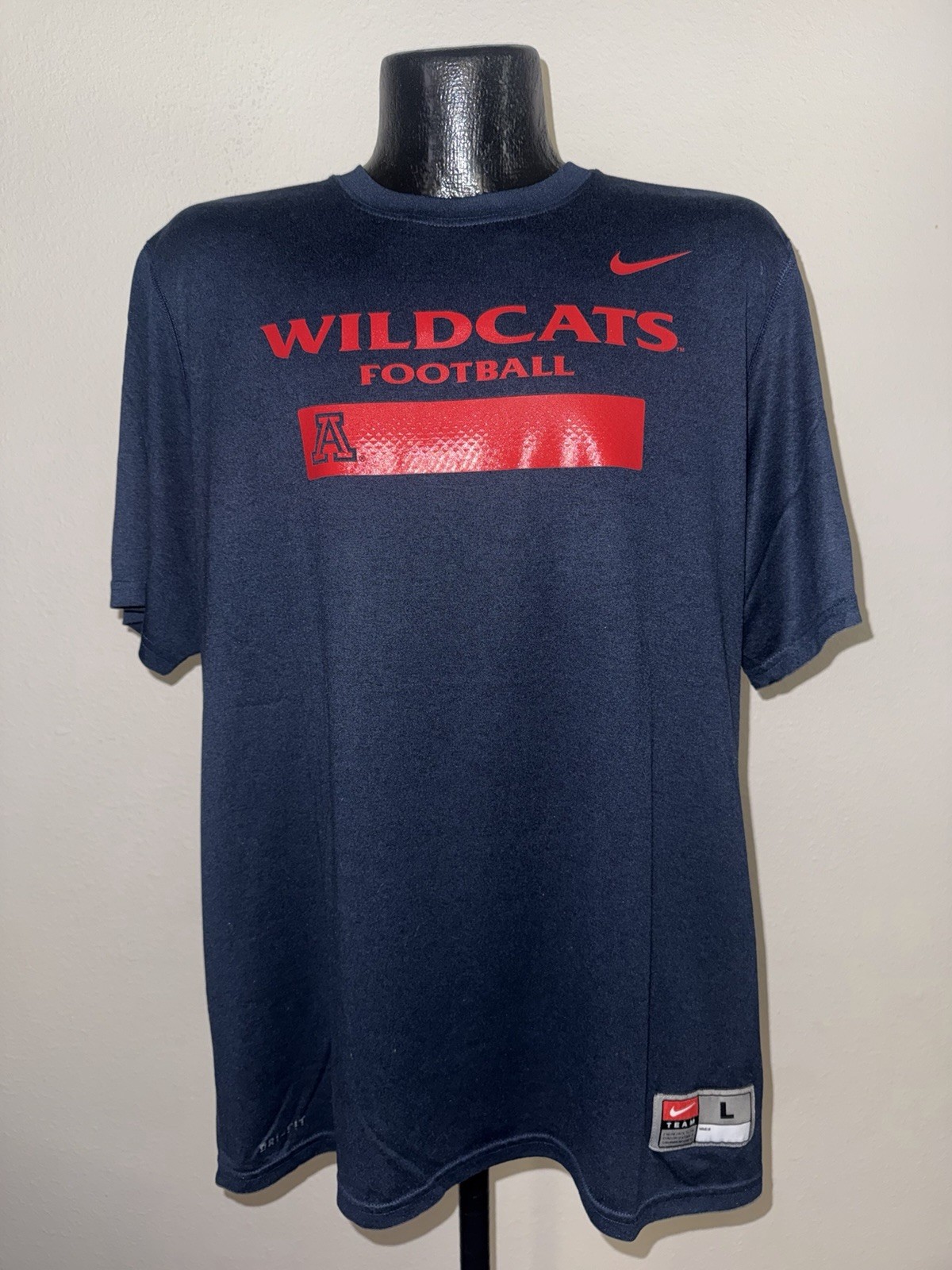 Men’s NCAA Football Nike Arizona Wildcats Short Sleeve Dri-FIT Navy T-Shirt L