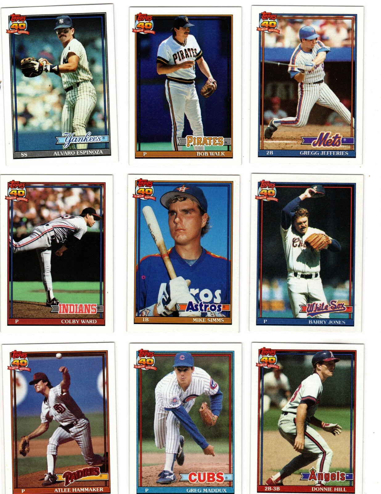 1991 Topps Baseball Trading Cards You Pick / Choose From List #s 1 – 200 / mb39