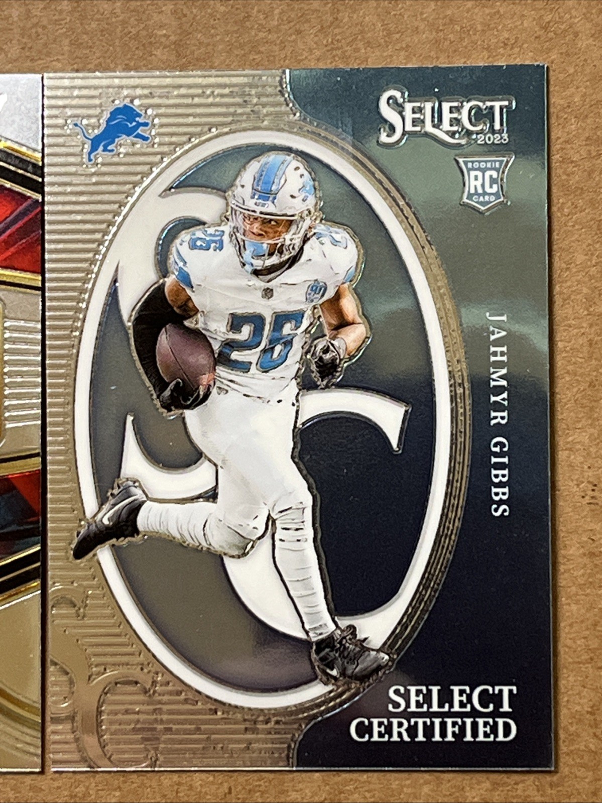 Jahmyr Gibbs 2023 Select Numbers, Future & Select Certified Football Cards.