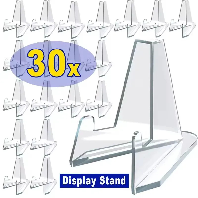 Triangular Acrylic Card Display Stand 2.13 x 1.38 in Transparent Plastic