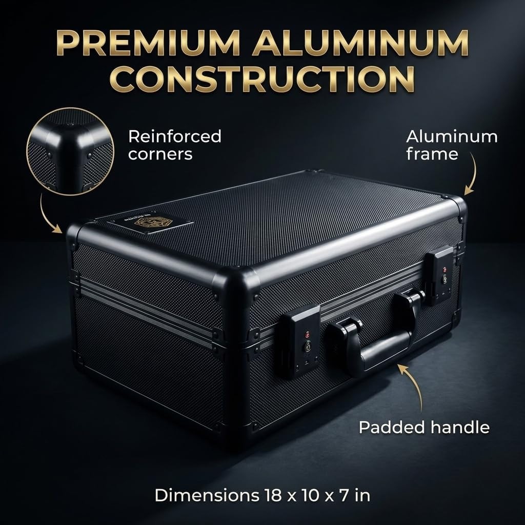Combination Lock TCG Storage Case For Graded Slabs/Toploaders/Magnetic Holders