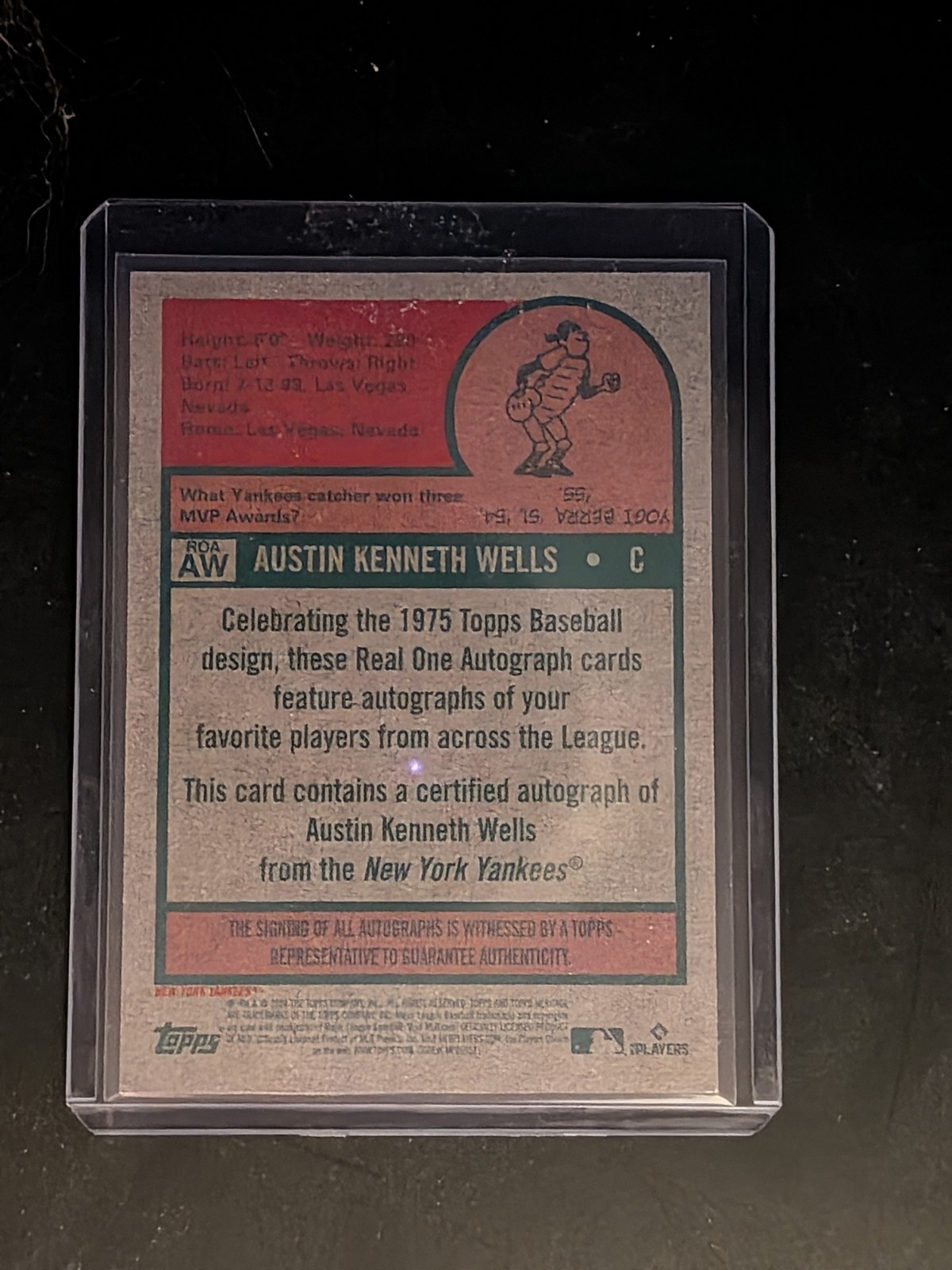 AUSTIN WELLS 2024 Topps Heritage – Real One Autographs #ROA-AW