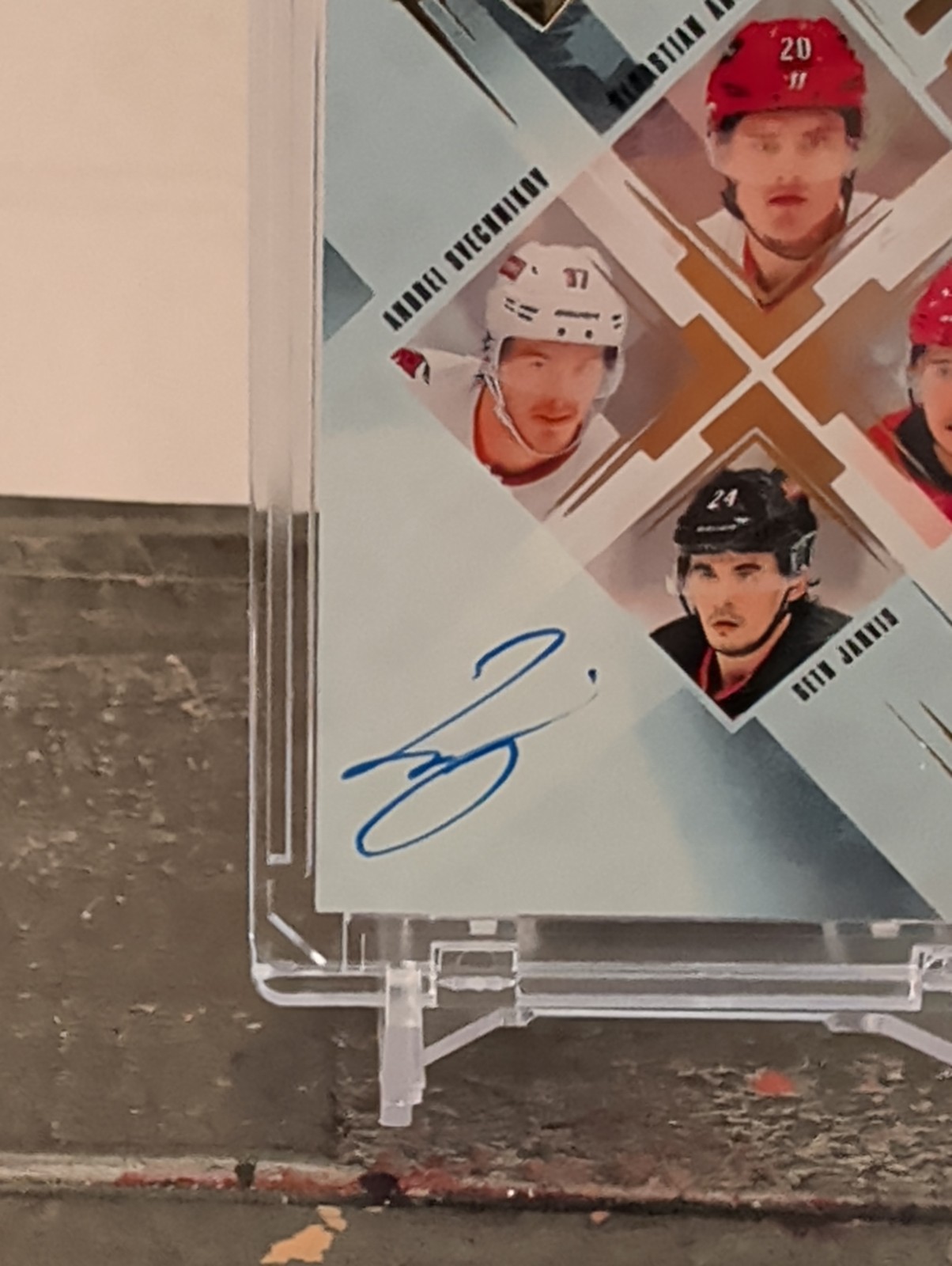 2024-25 SPx Force /49 Auto Aho Andrei Svechnikov Martin Necas Seth Jarvis Sfasnj