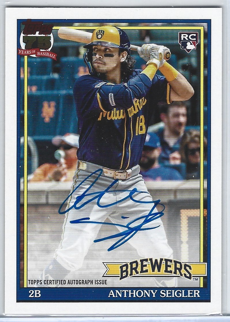 2026 Topps Series 1 – Anthony Seigler 1991 Throwback (RC,AU) No. 91A-ANT Brewers