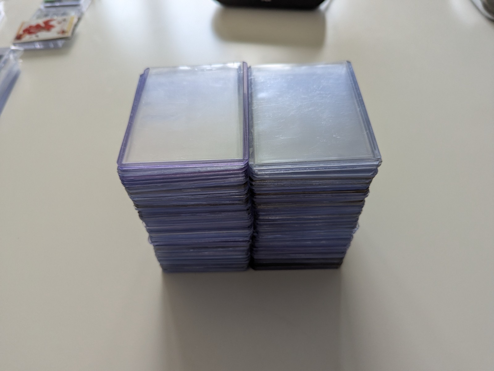 100 Count Lot 55pt Top Loaders Card Protection & Storage Display Clear Plastic