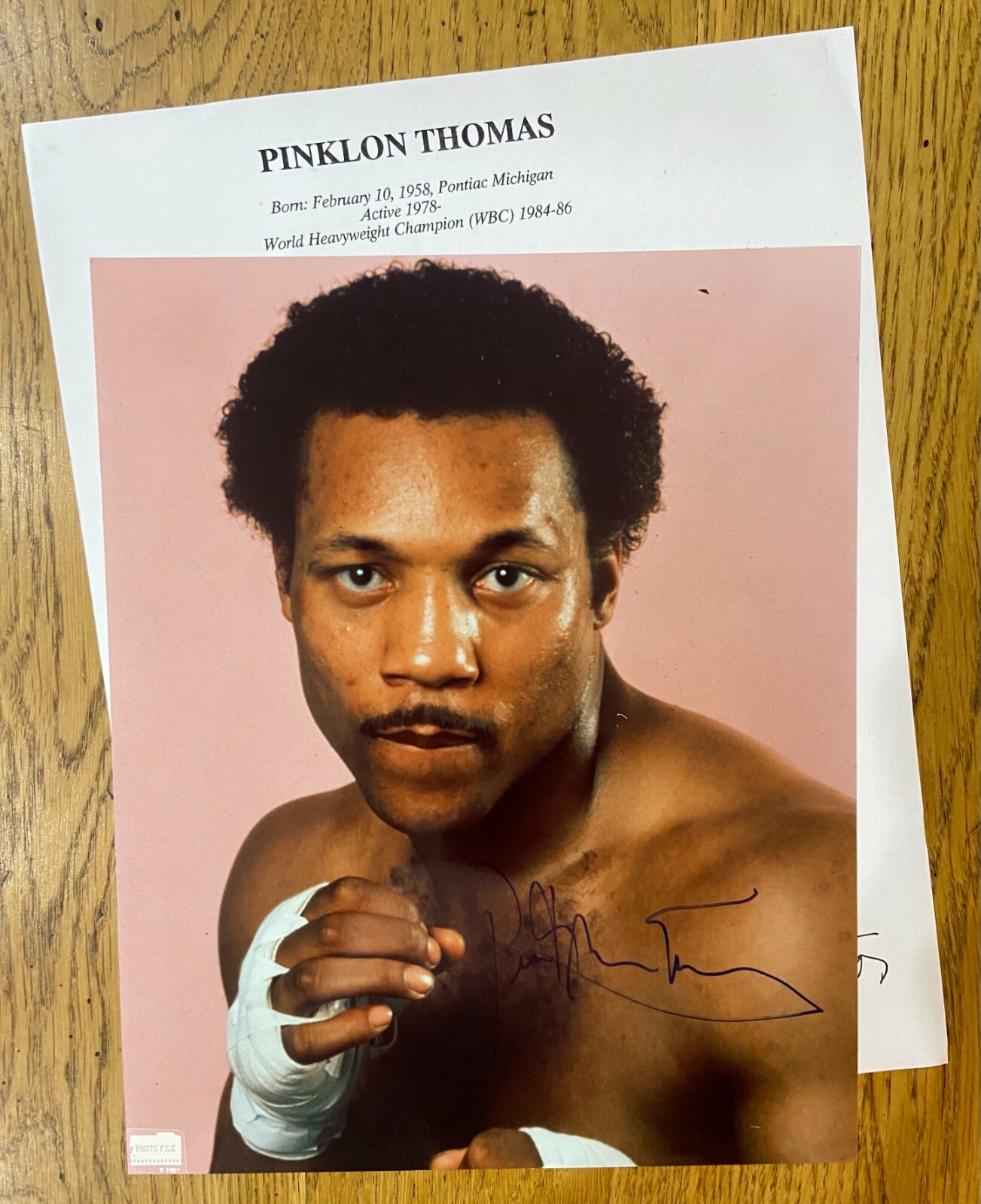 An original signed photograph by Pinklon Thomas (with COA)