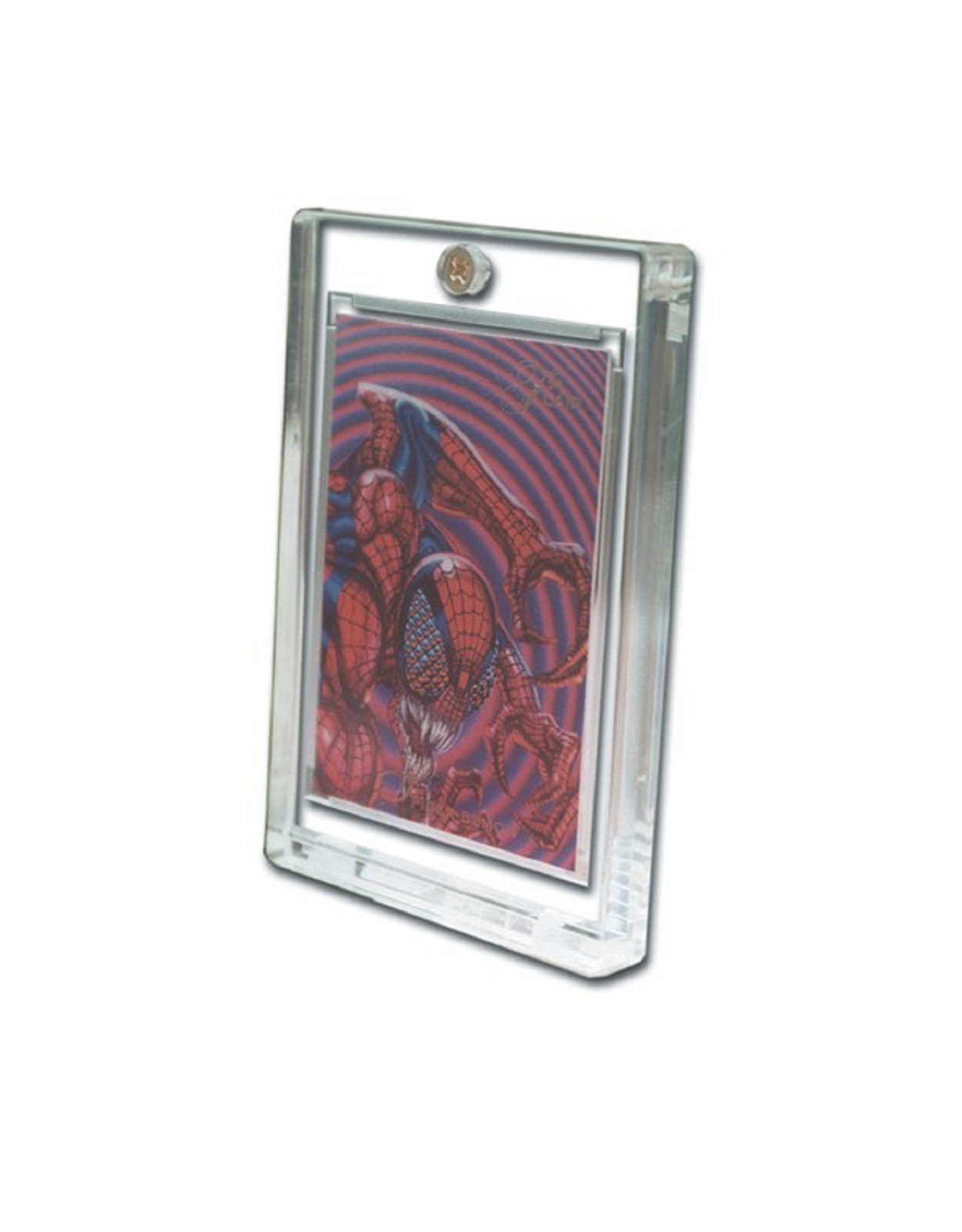 (5-Pack) Pro-Mold Deluxe 1/2 Inch Lucite 1-Screw Card Holder 50pt Thicker Size