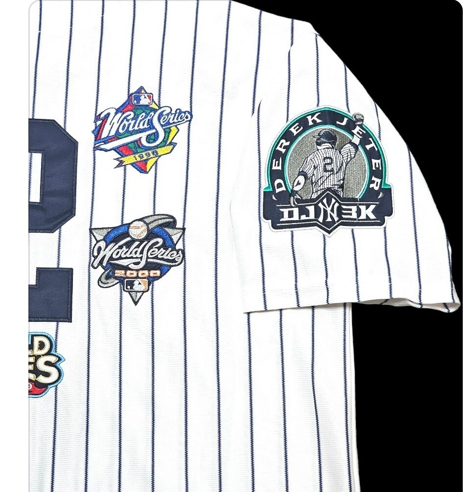 Derek Jeter New York Yankees 5 World Series Men’s Pinstripe Baseball Jersey