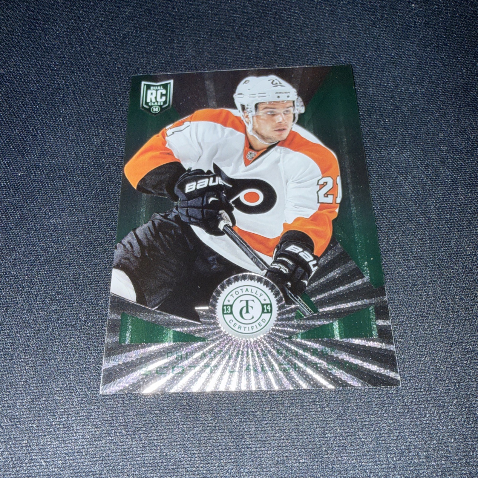 2013-14 Panini Totally Certified Dual Rookie Class Scott Laughton Green 4/5