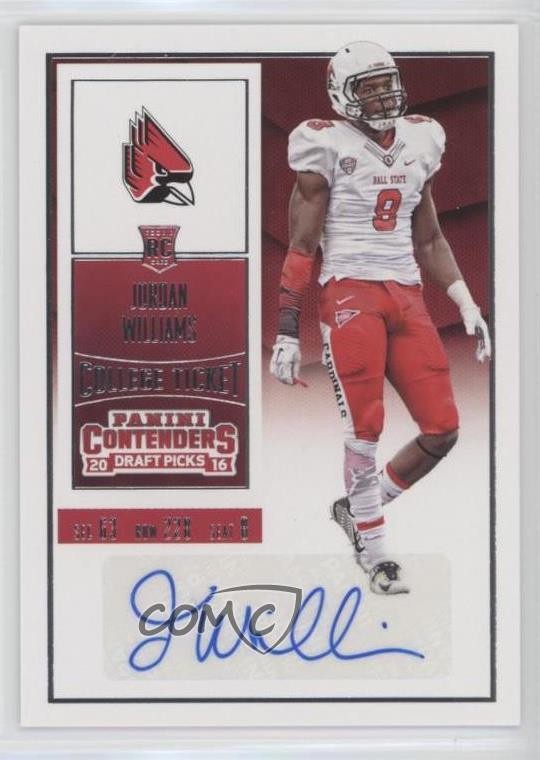 2016 Panini Contenders Draft Picks Jordan Williams-Lambert Rookie Auto RC 2d7