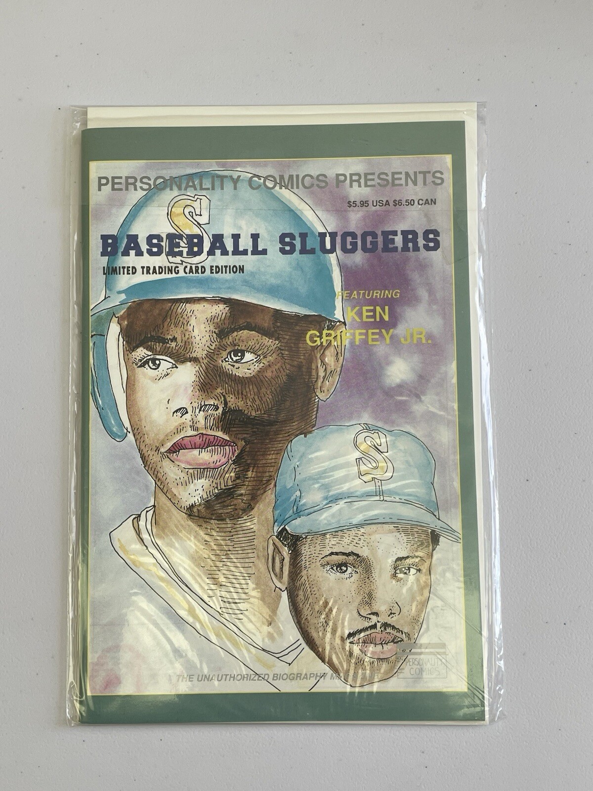 Griffey Jr 5-Comic Books/Cards/Poster W/ Backer Board & Bag, Some Are Very Rare!