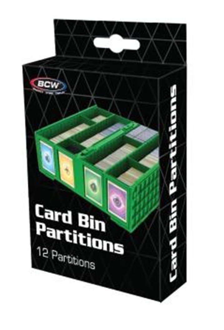 BCW GREEN Collectible Card Bin 3200 Ct. Durable Plastic Holder w/ 12 Partitions