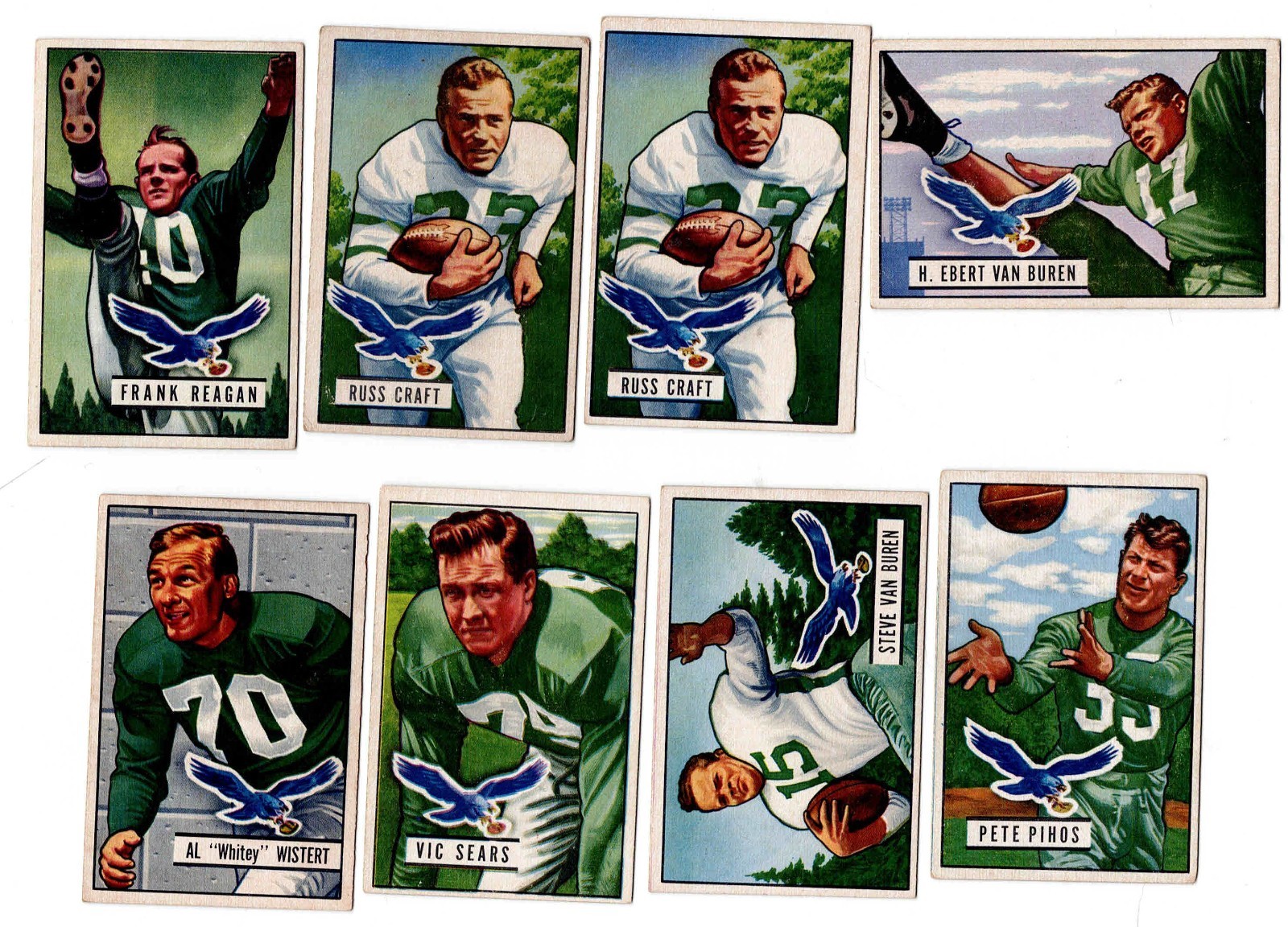 1951 Bowman Football Cards Part Set Qty 75 Different Many HOF Players.