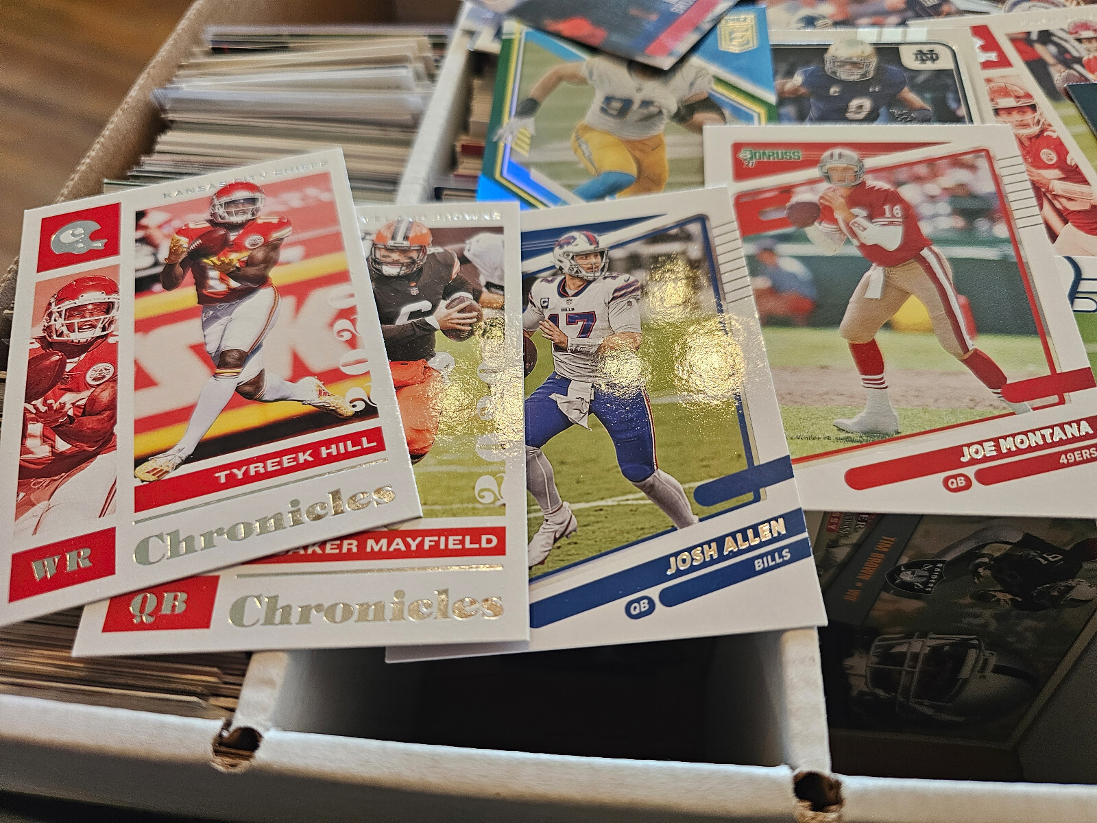 APPROX 3000 FOOTBALL CARDS VARY YEARS AND MAKES