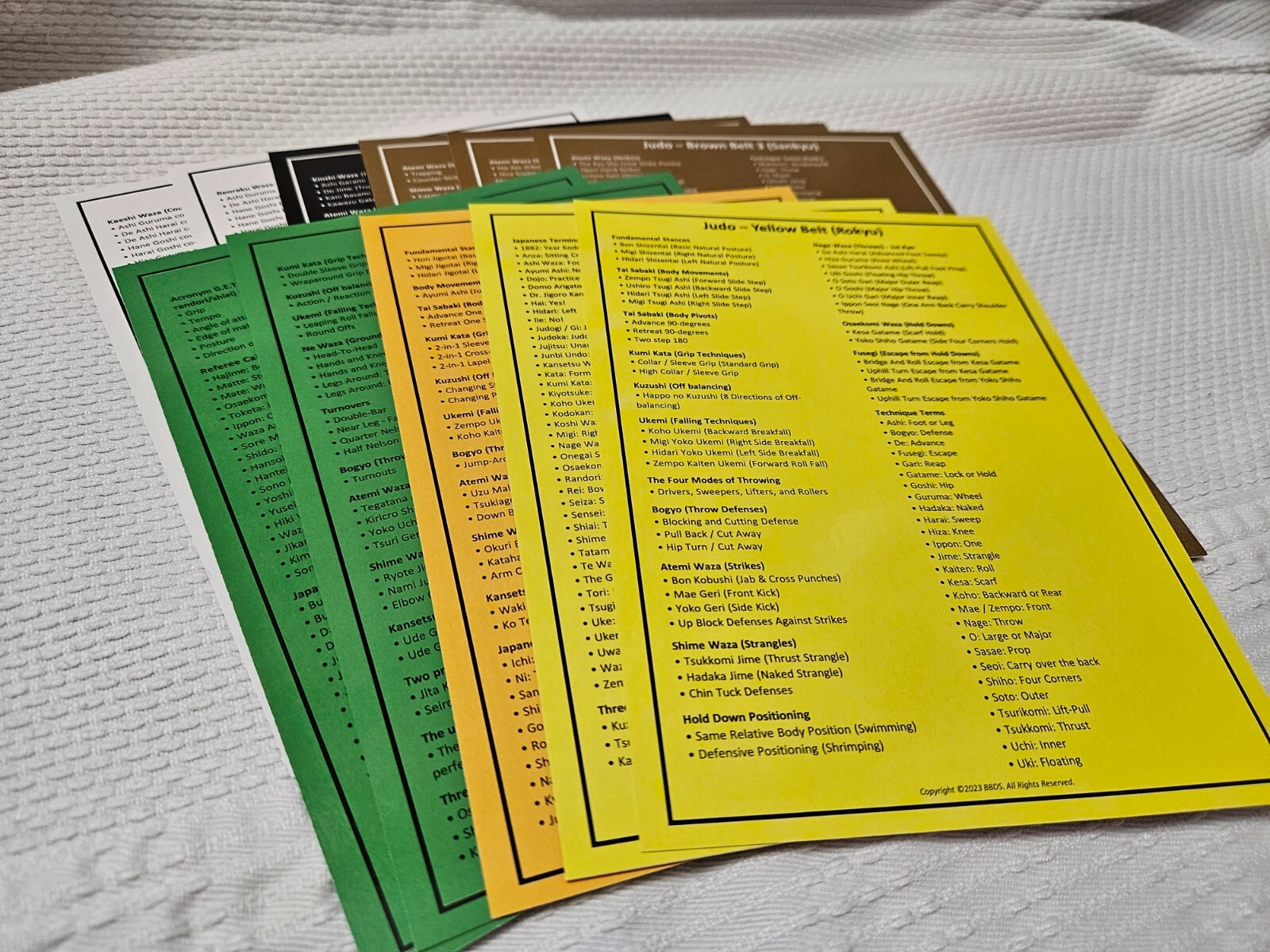 Judo Curriculum Cards – Judo Terminology English and Japanese Terminology