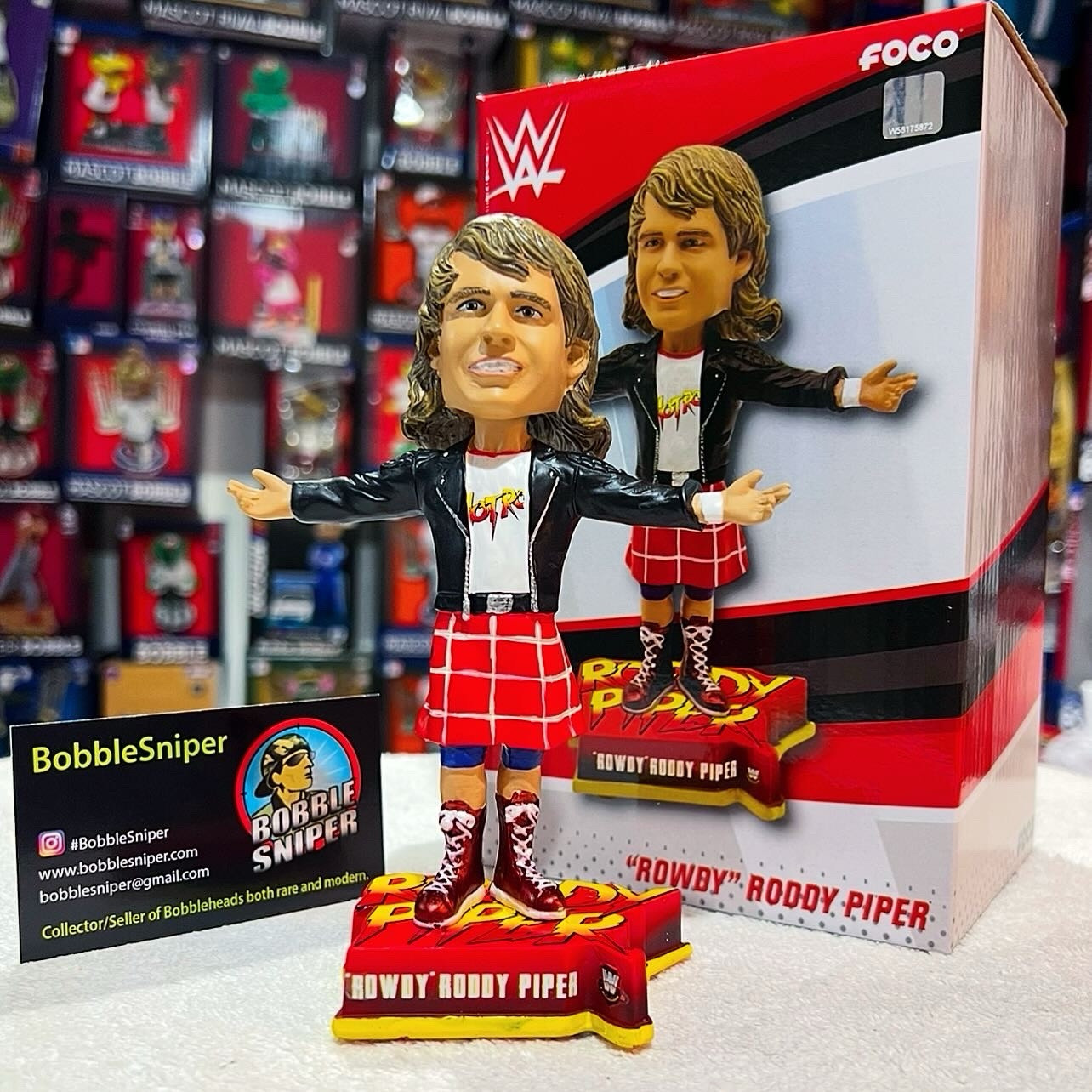 ROWDY RODDY PIPER WWE WWF Wrestling Legend 6” Exclusive Bobblehead