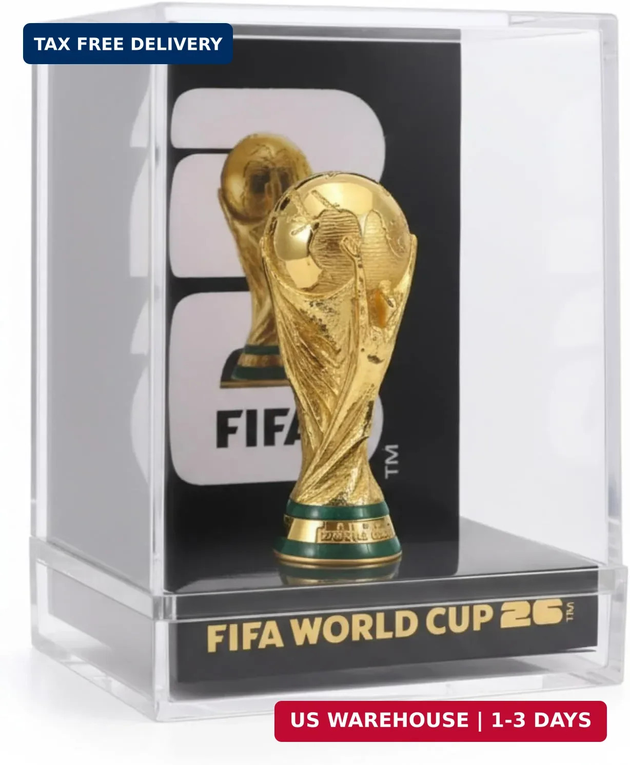 Official FIFA World Cup 2026 Trophy Replica with Acrylic Display Case